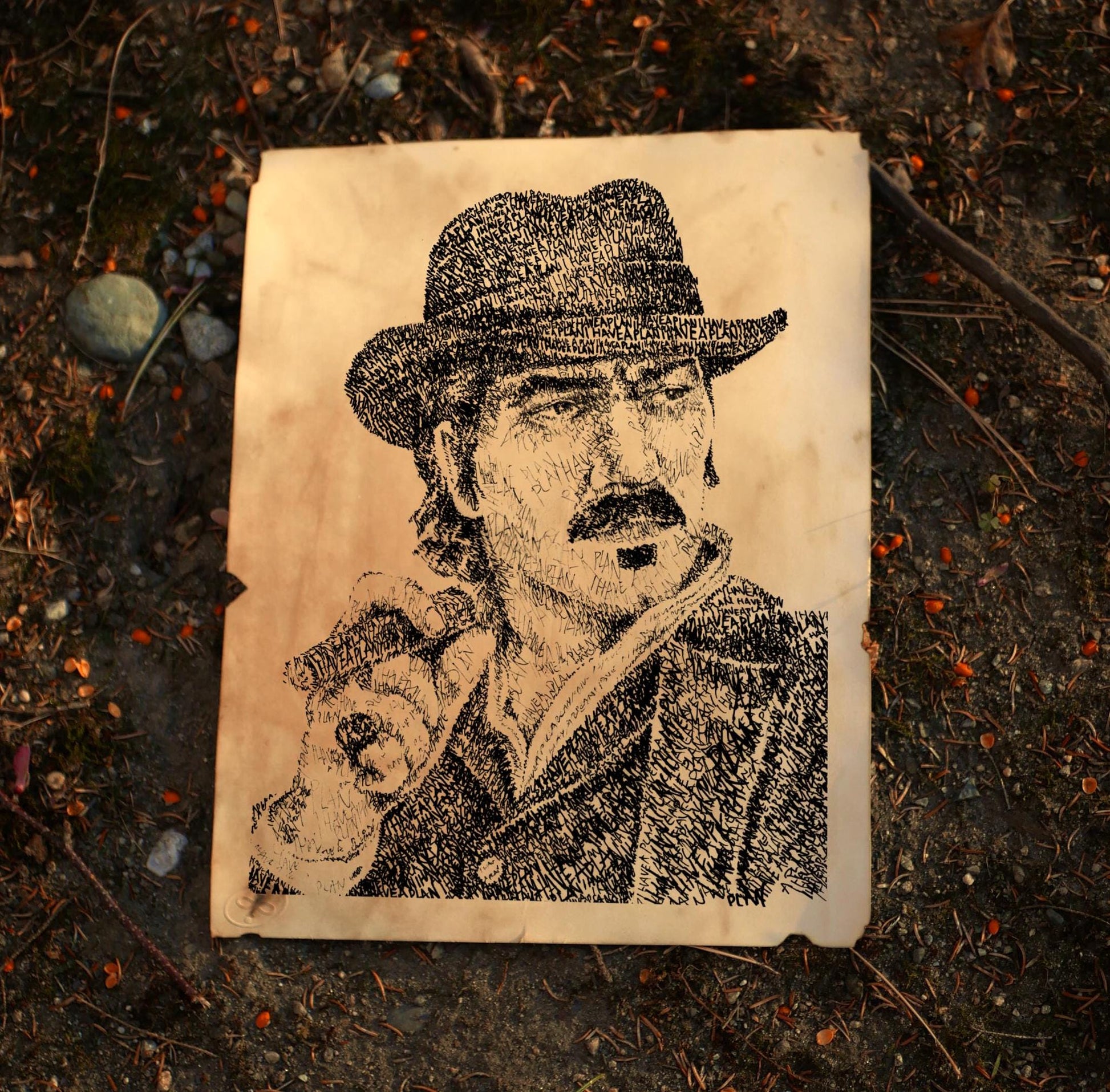 Dutch Word Art Portrait Print