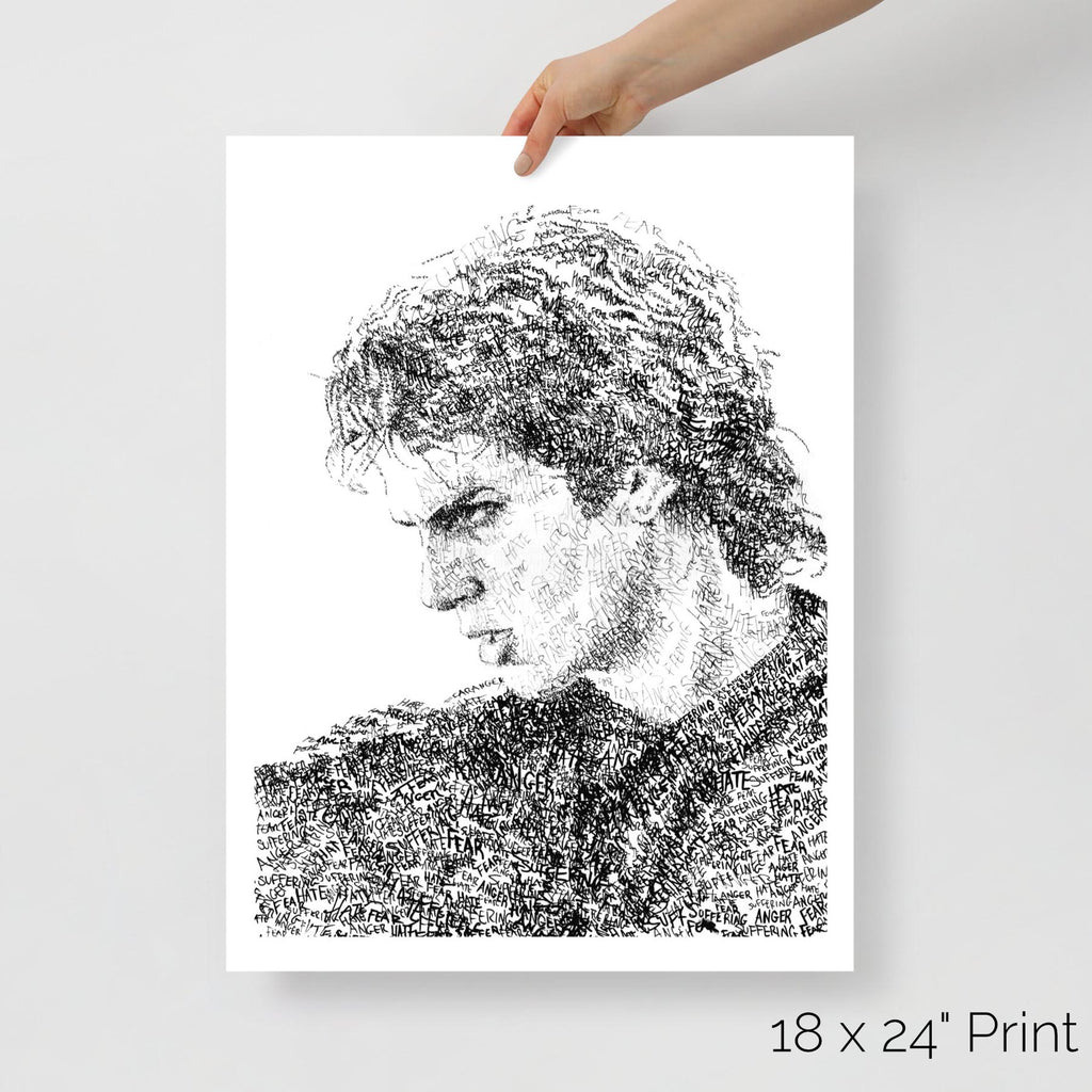 The Chosen One Word Art Portrait Print