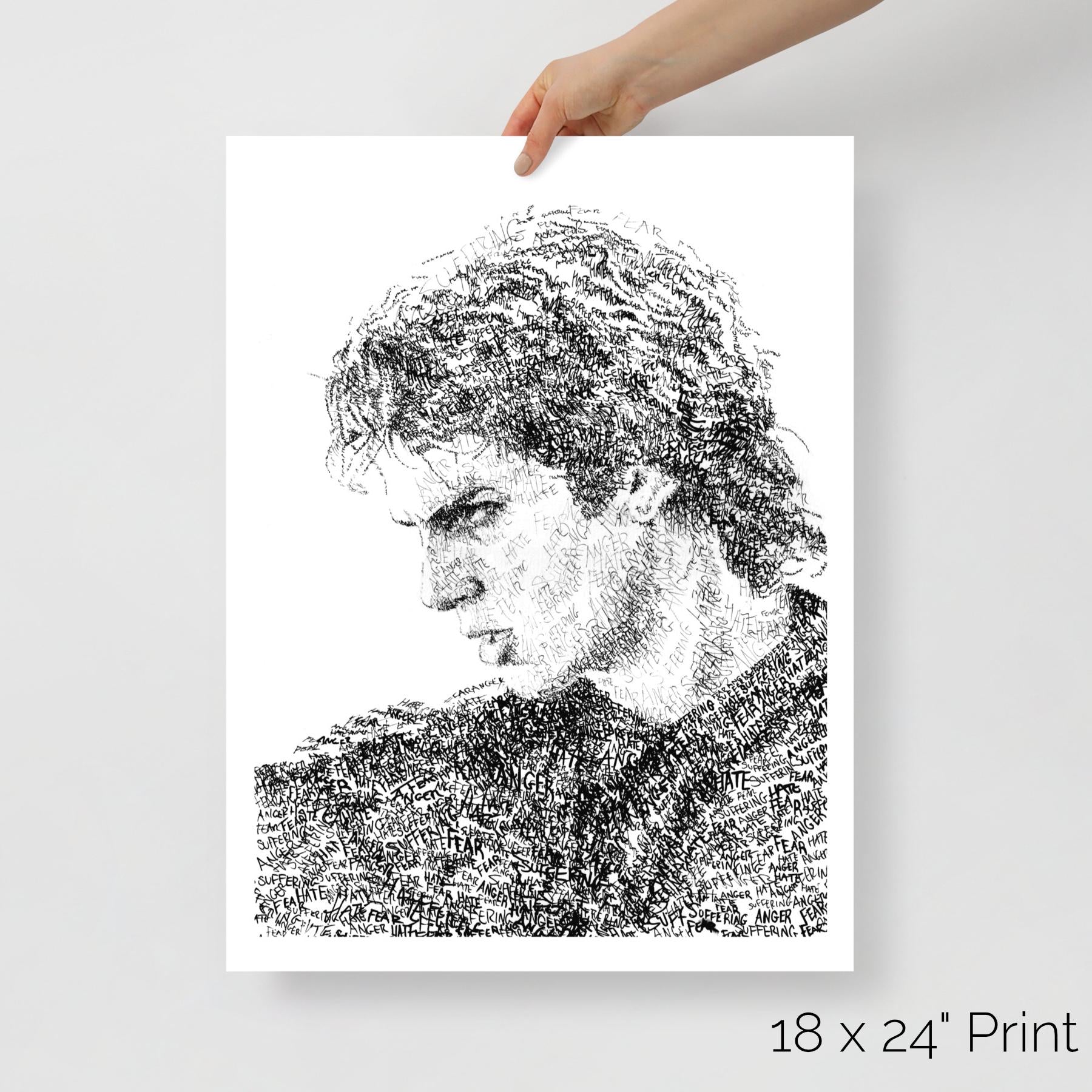 The Chosen One Word Art Portrait Print