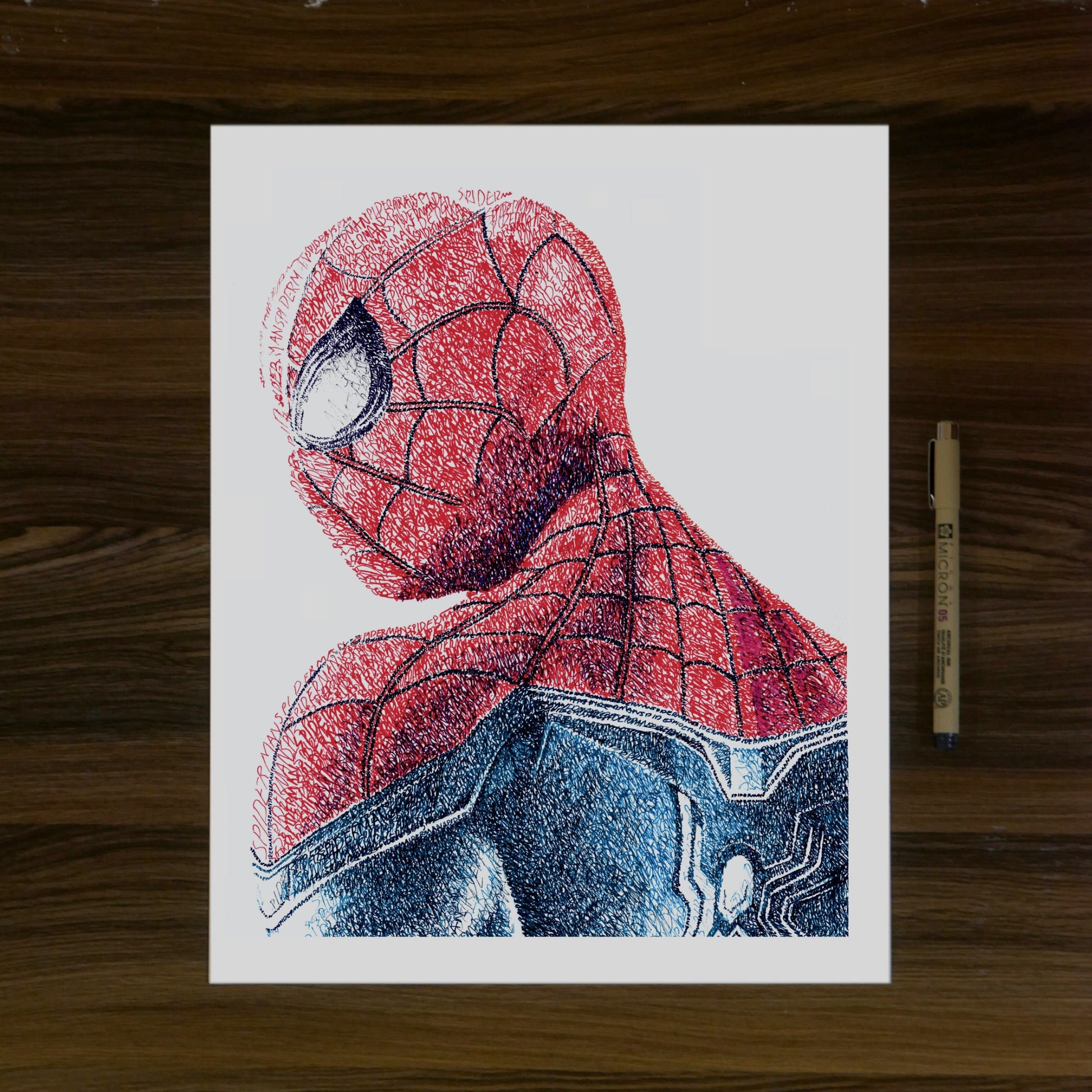 The Spider Word Art Portrait Print
