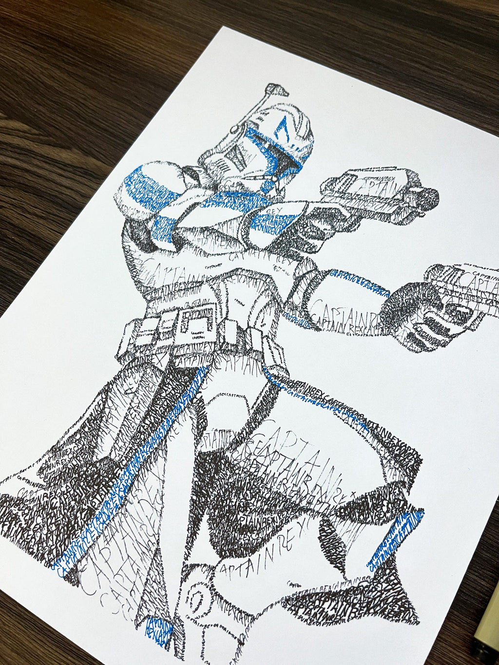 Rex Word Art Portrait Print