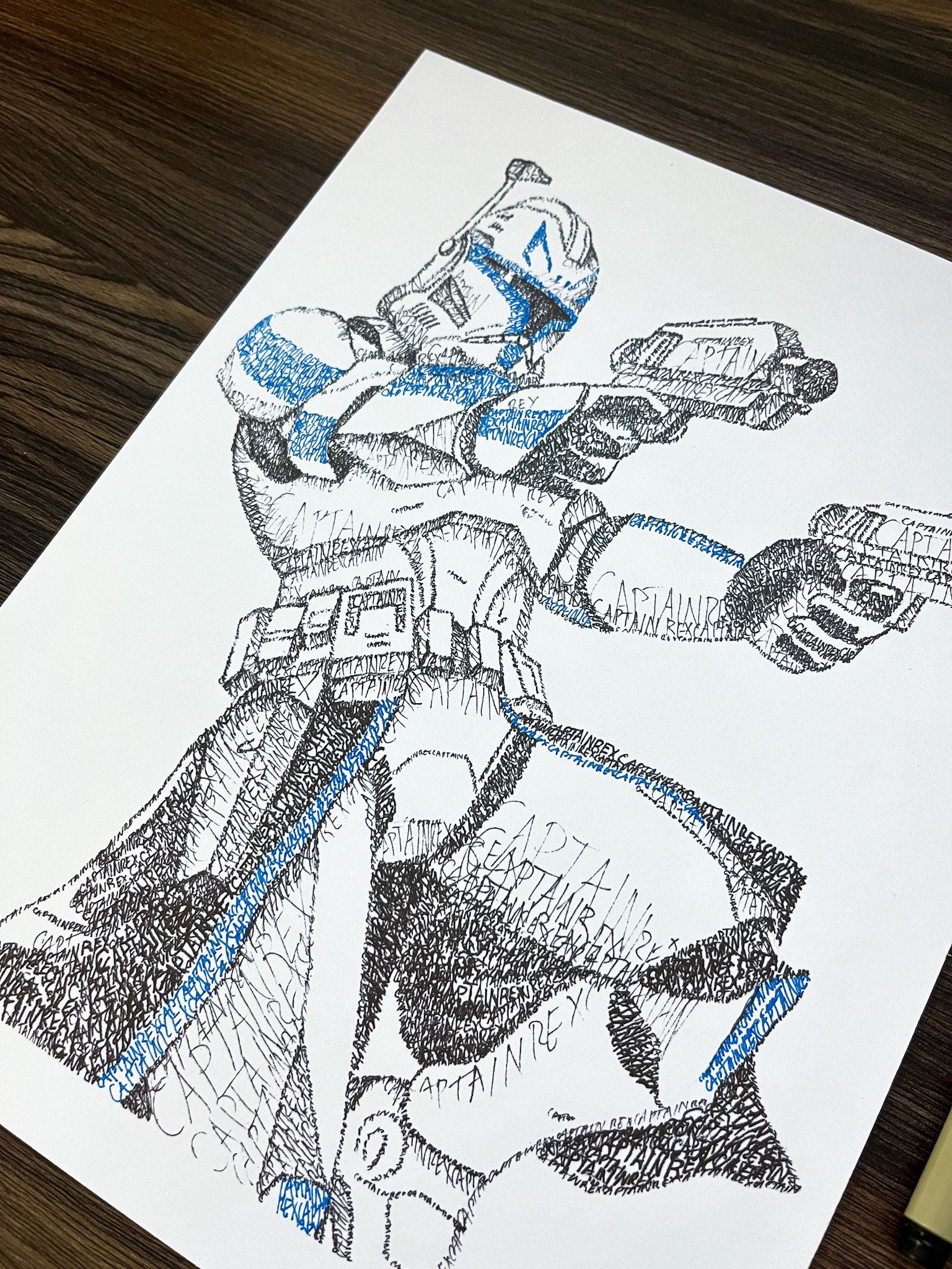 Rex Word Art Portrait Print