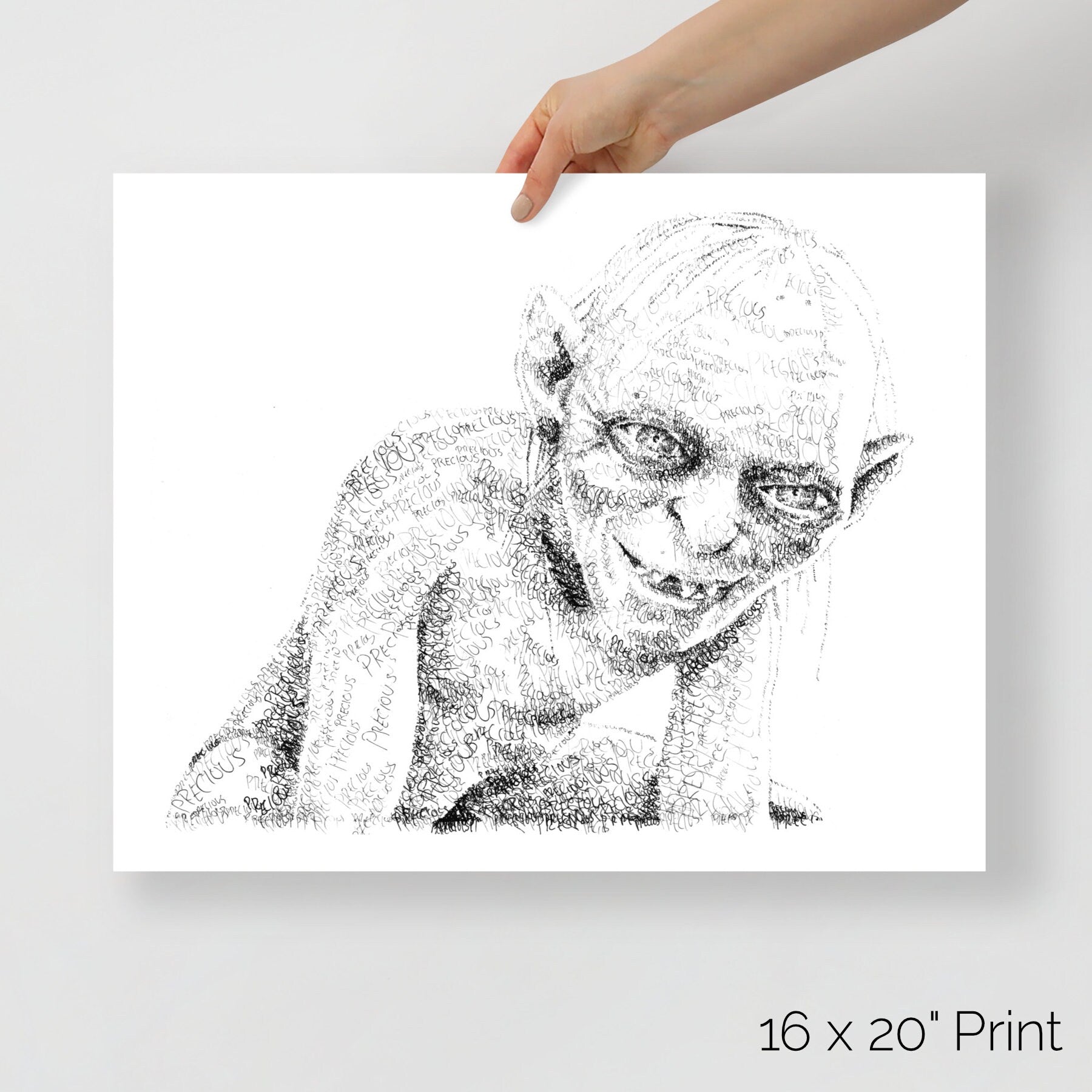 My Precious Word Art Portrait Print
