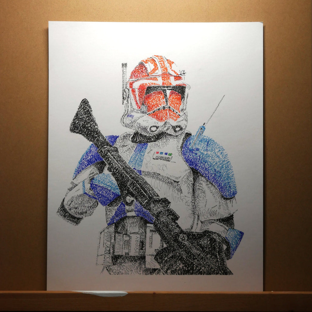 The 332nd Company Captain Word Art Portrait Print