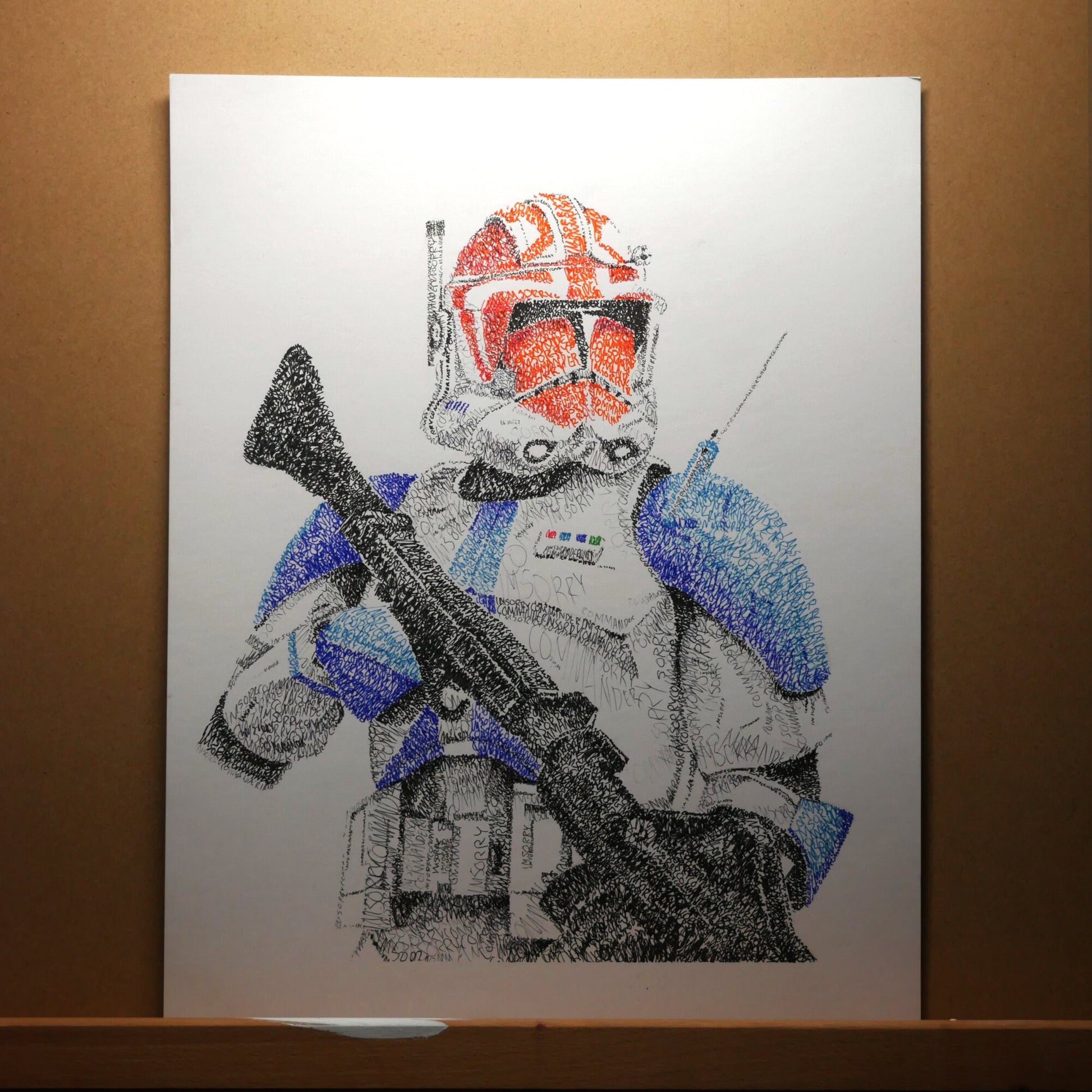 The 332nd Company Captain Word Art Portrait Print