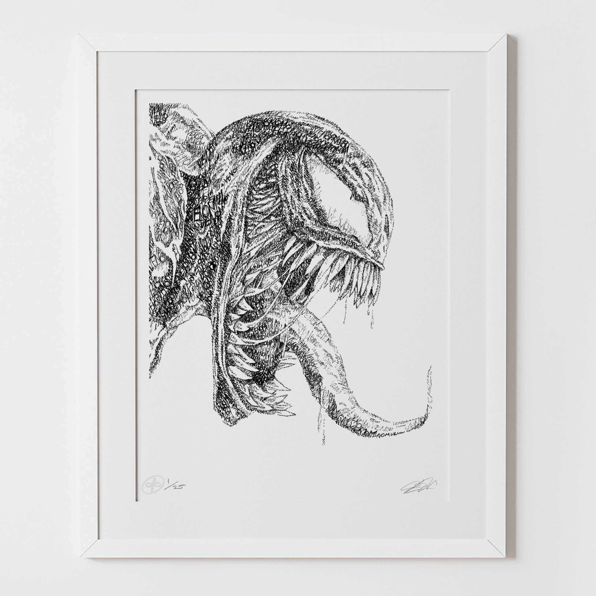 Symbiote Word Art Portrait Print