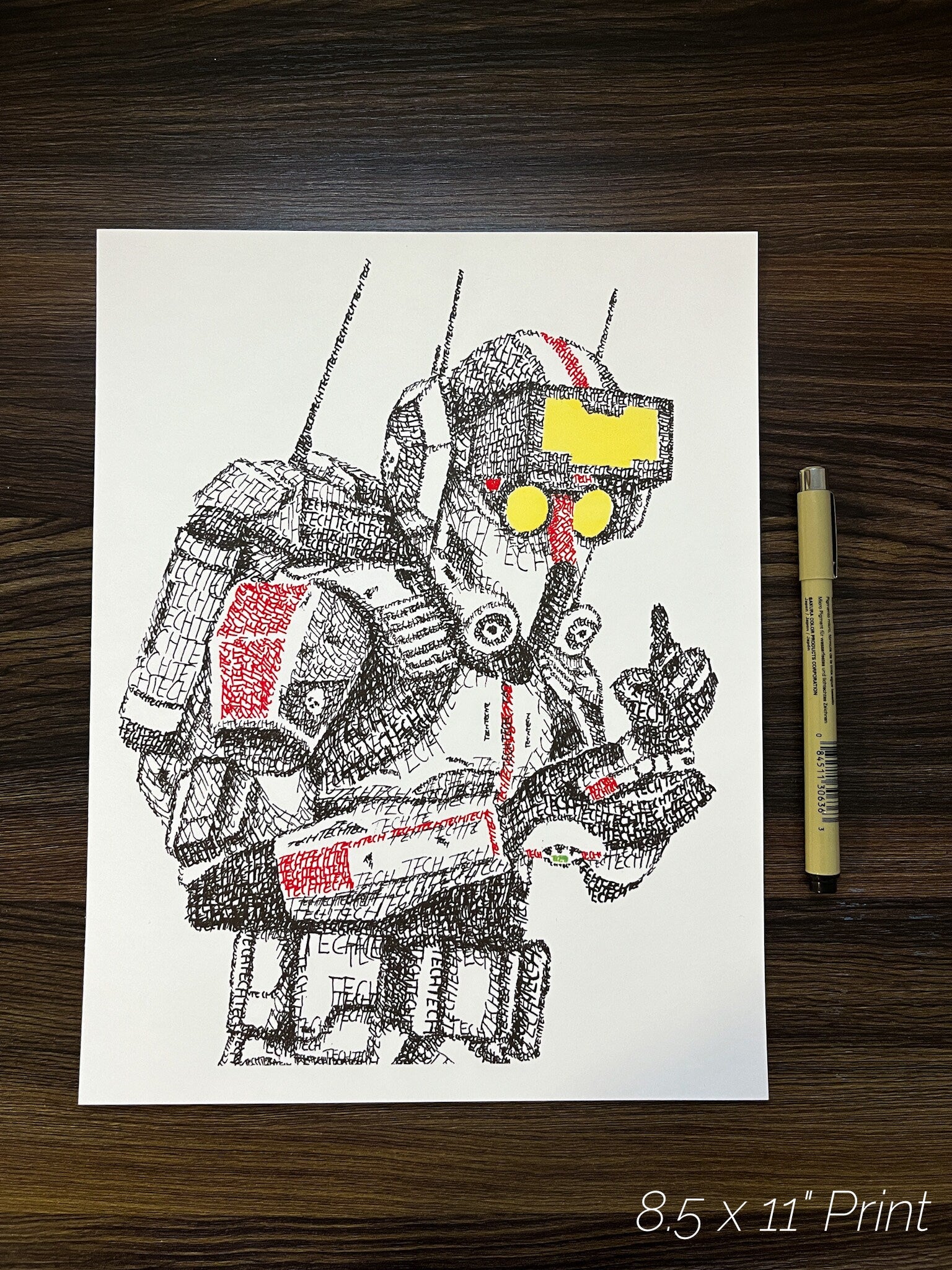 Tech Word Art Portrait Print | Clone Trooper Art