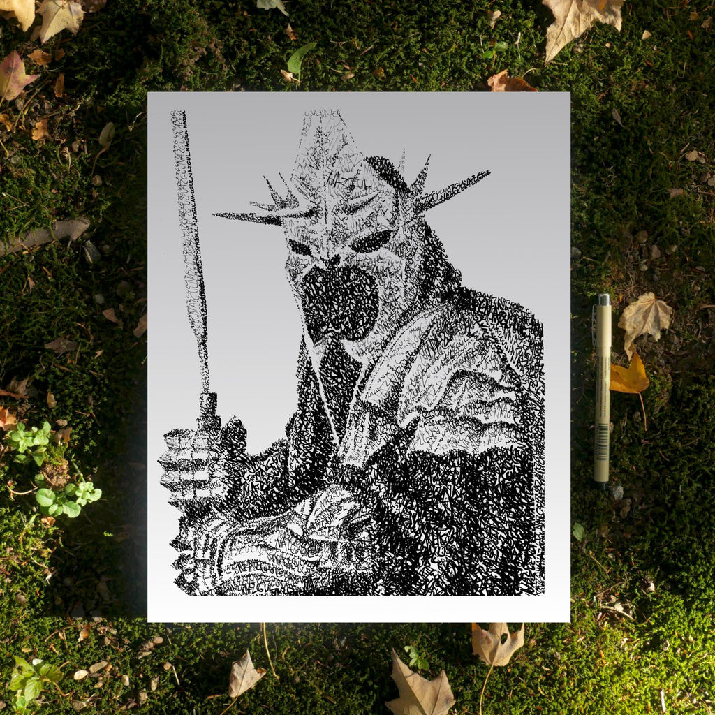 The Witch King Word Art Portrait Print