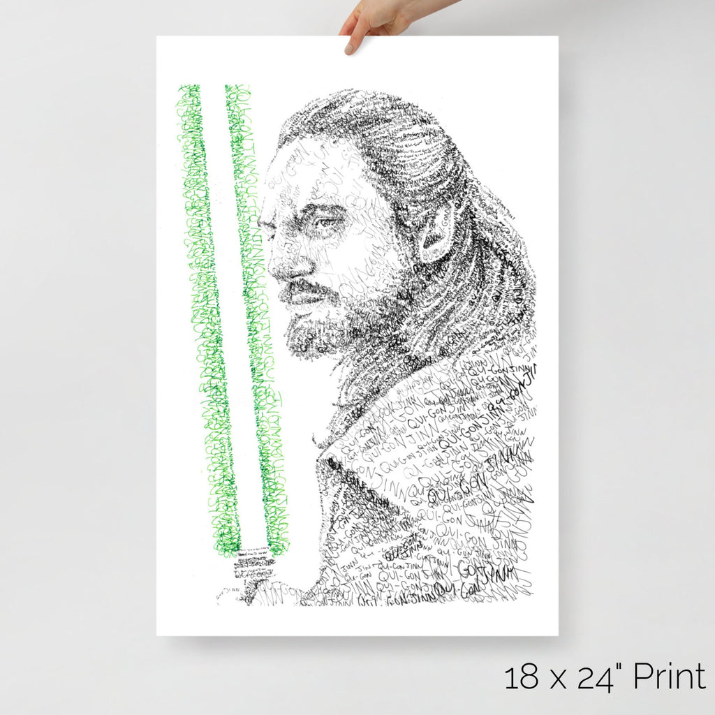 Jinn Word Art Portrait Print