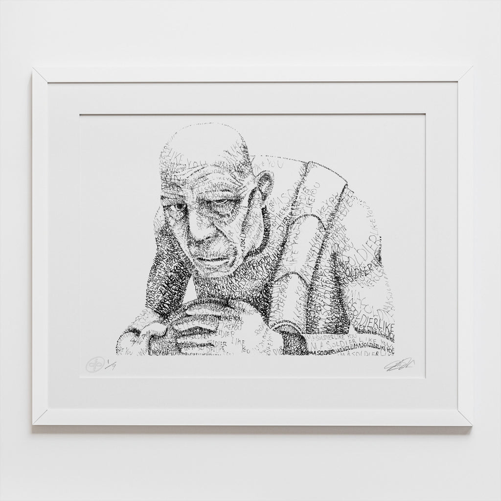 99 Word Art Portrait Print