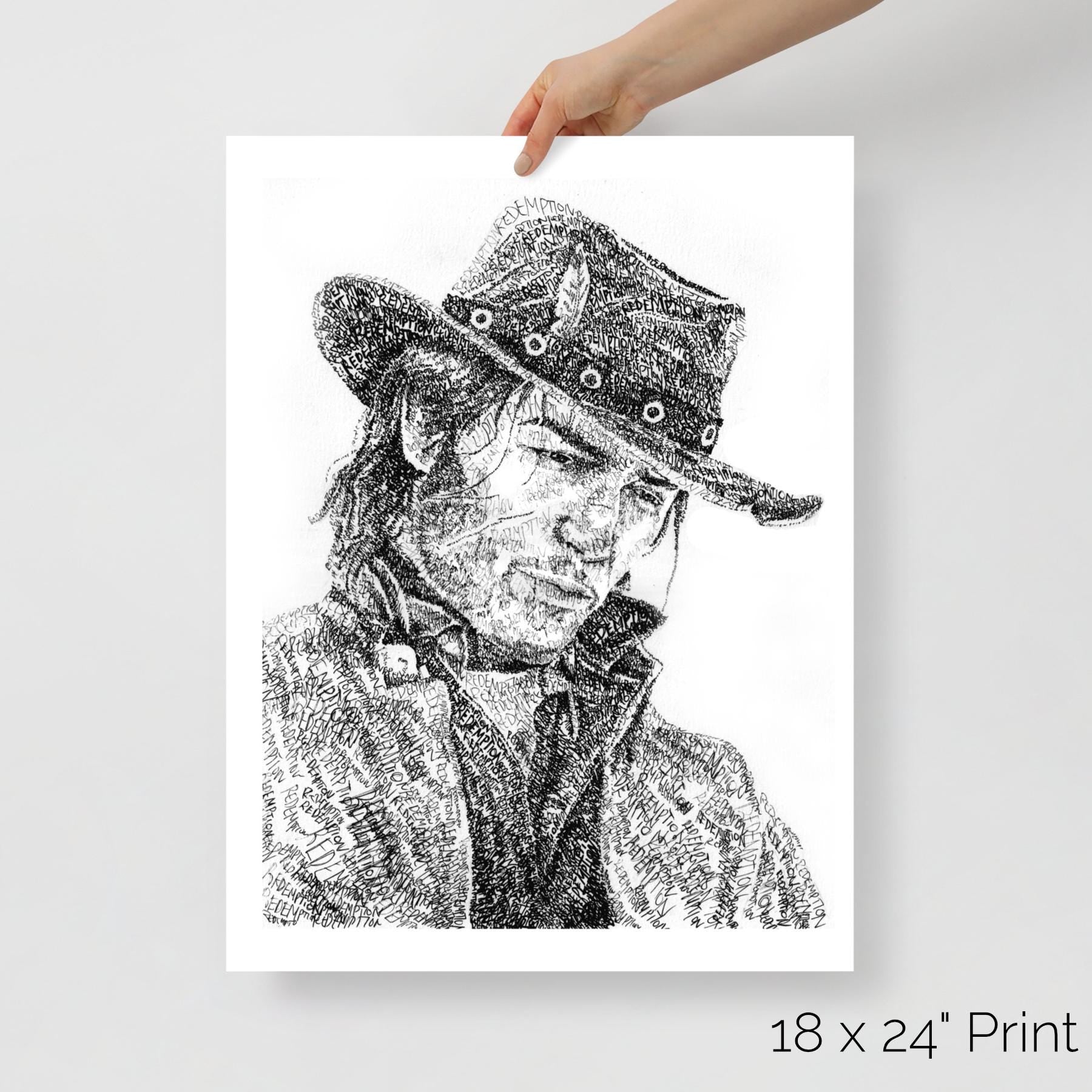 Redemption Word Art Portrait Print