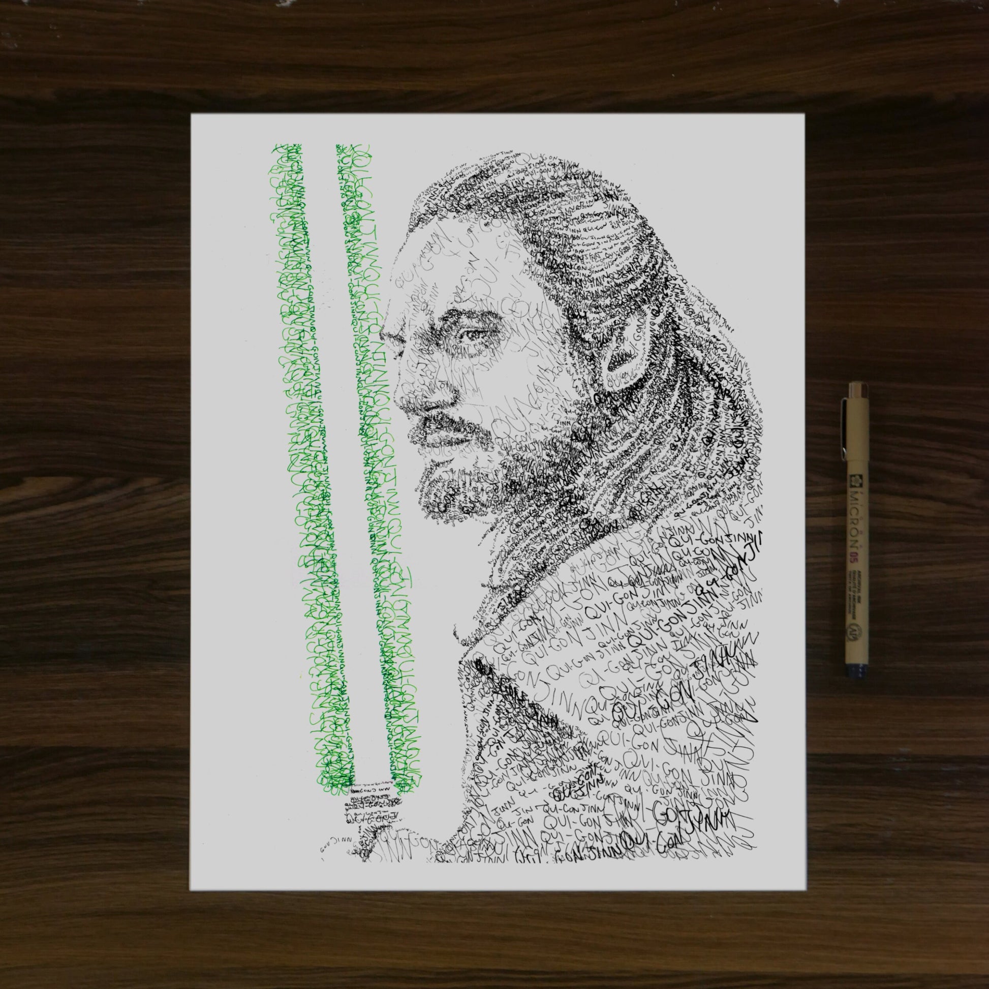 Jinn Word Art Portrait Print