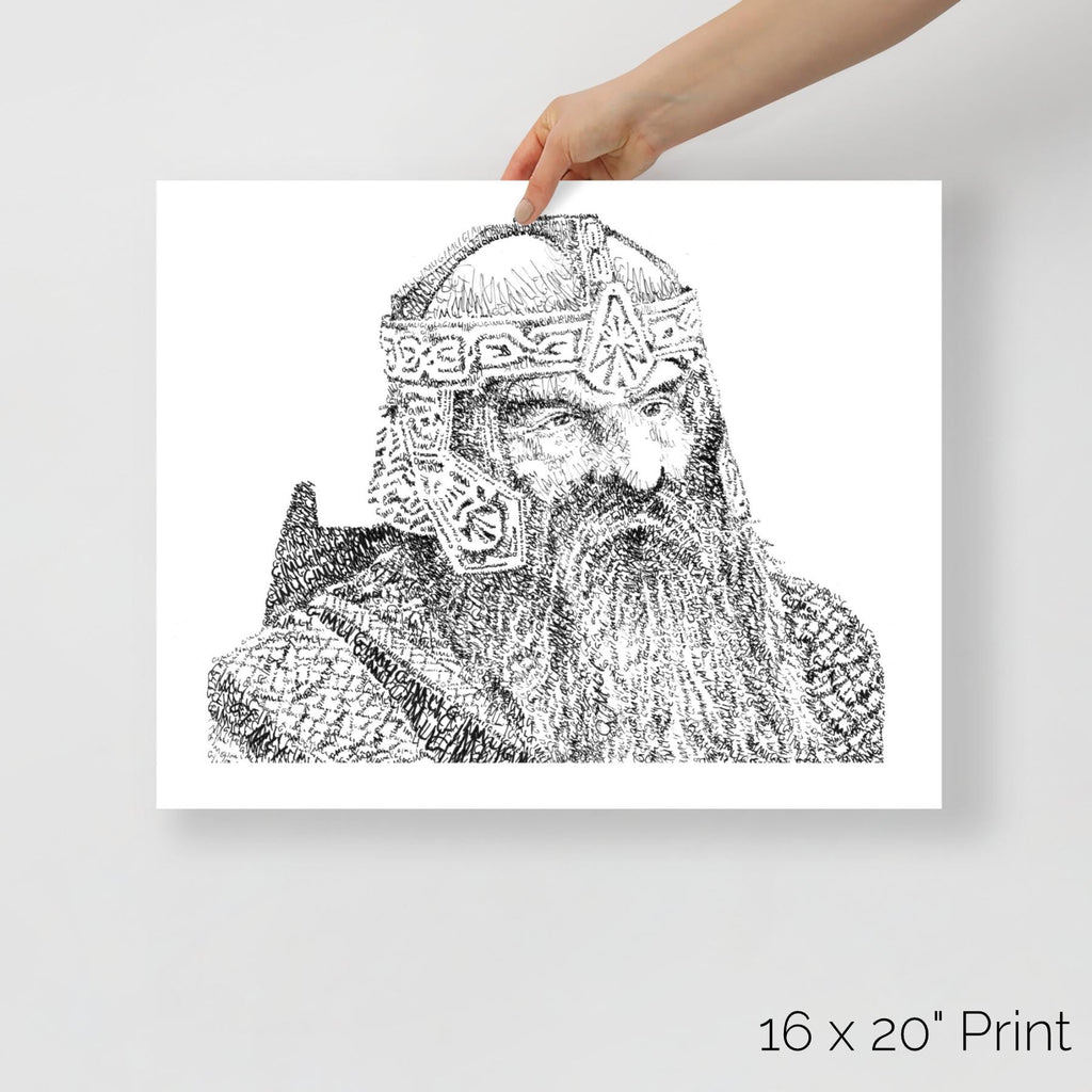 The Dwarf Word Art Portrait Print