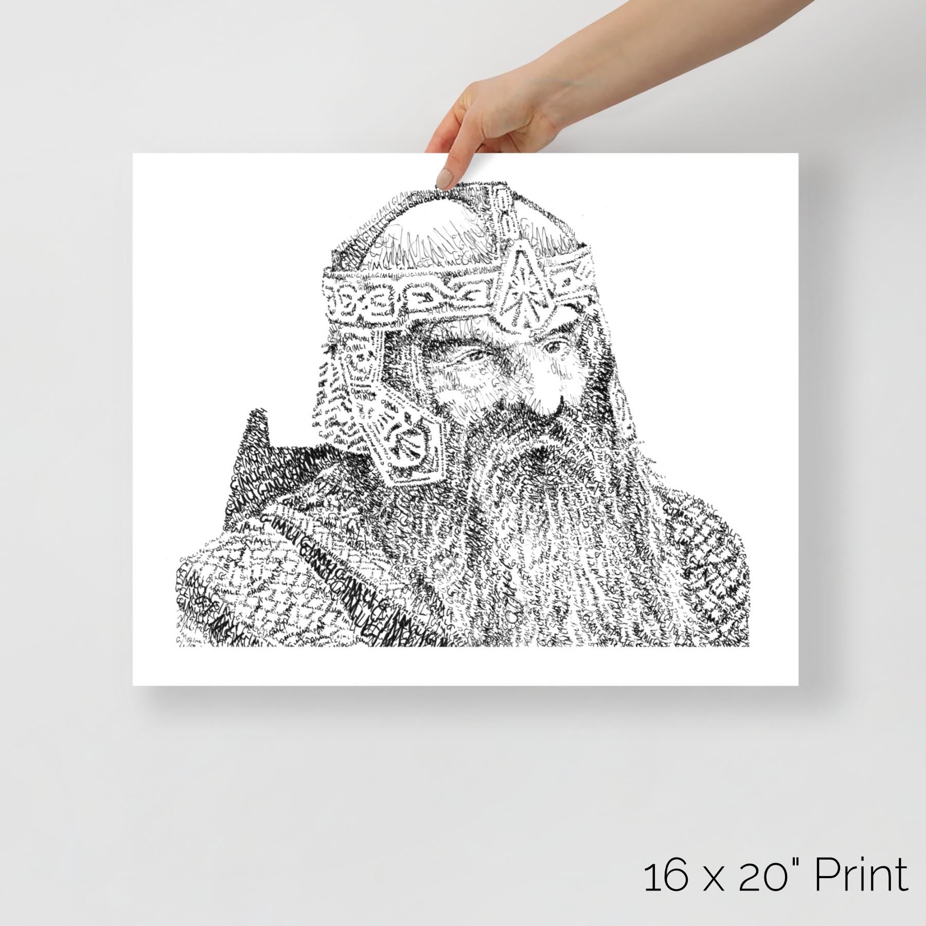 The Dwarf Word Art Portrait Print