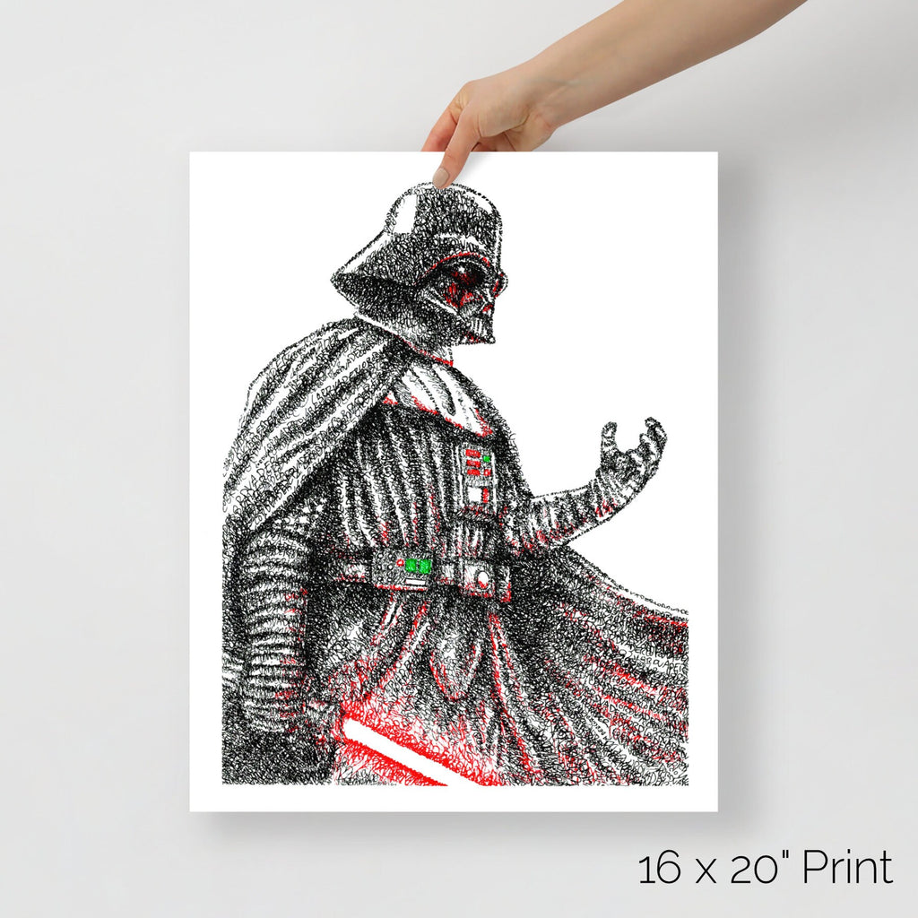 Dark Lord Word Art Portrait Print