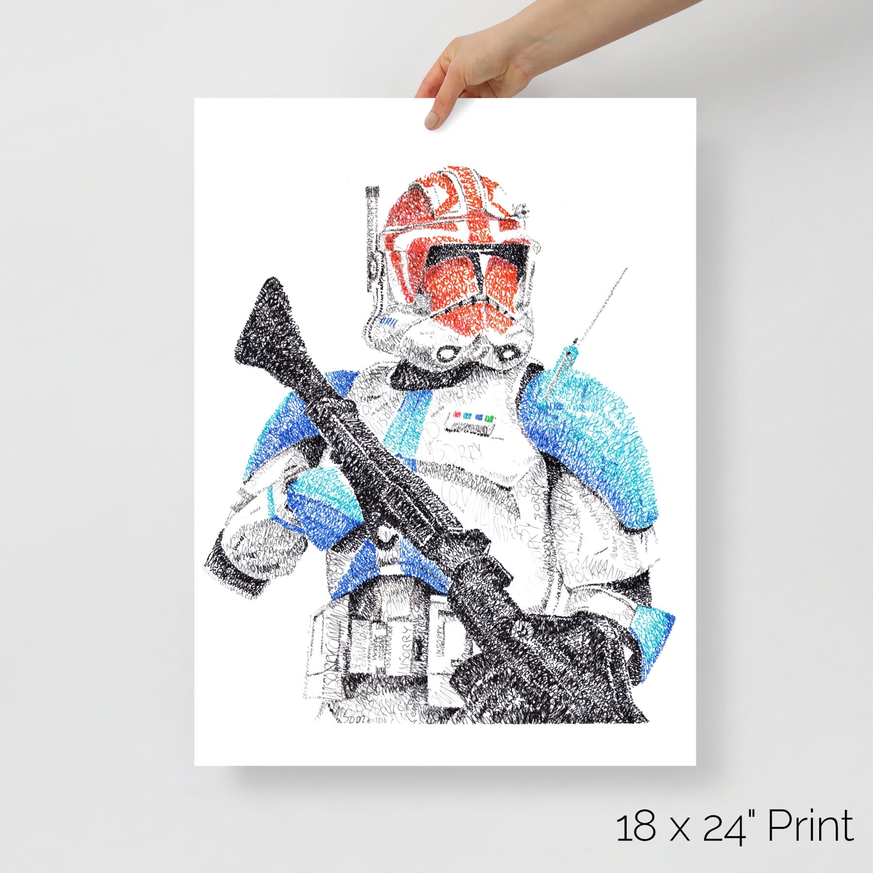 The 332nd Company Captain Word Art Portrait Print