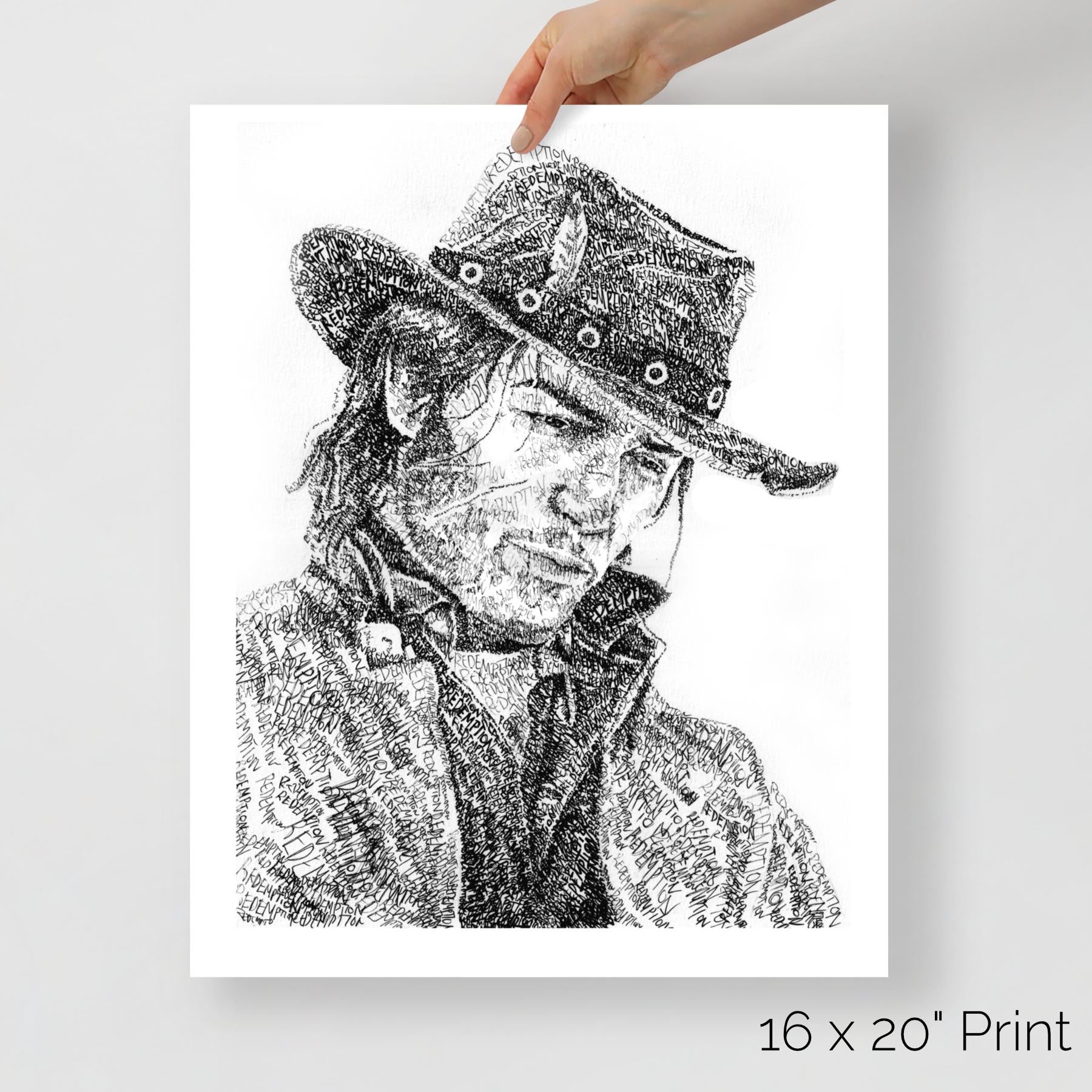 Redemption Word Art Portrait Print