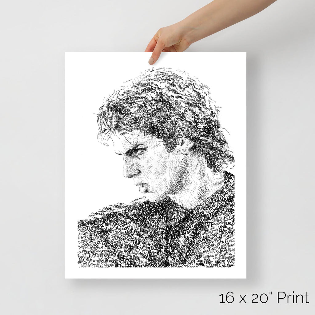 The Chosen One Word Art Portrait Print