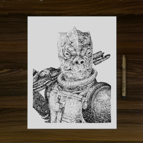 Bossk Word Art Portrait Print