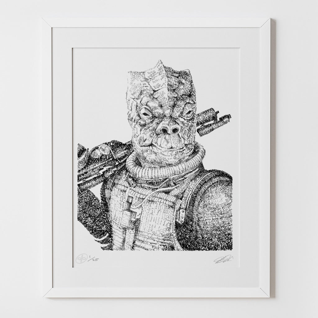 Bossk Word Art Portrait Print
