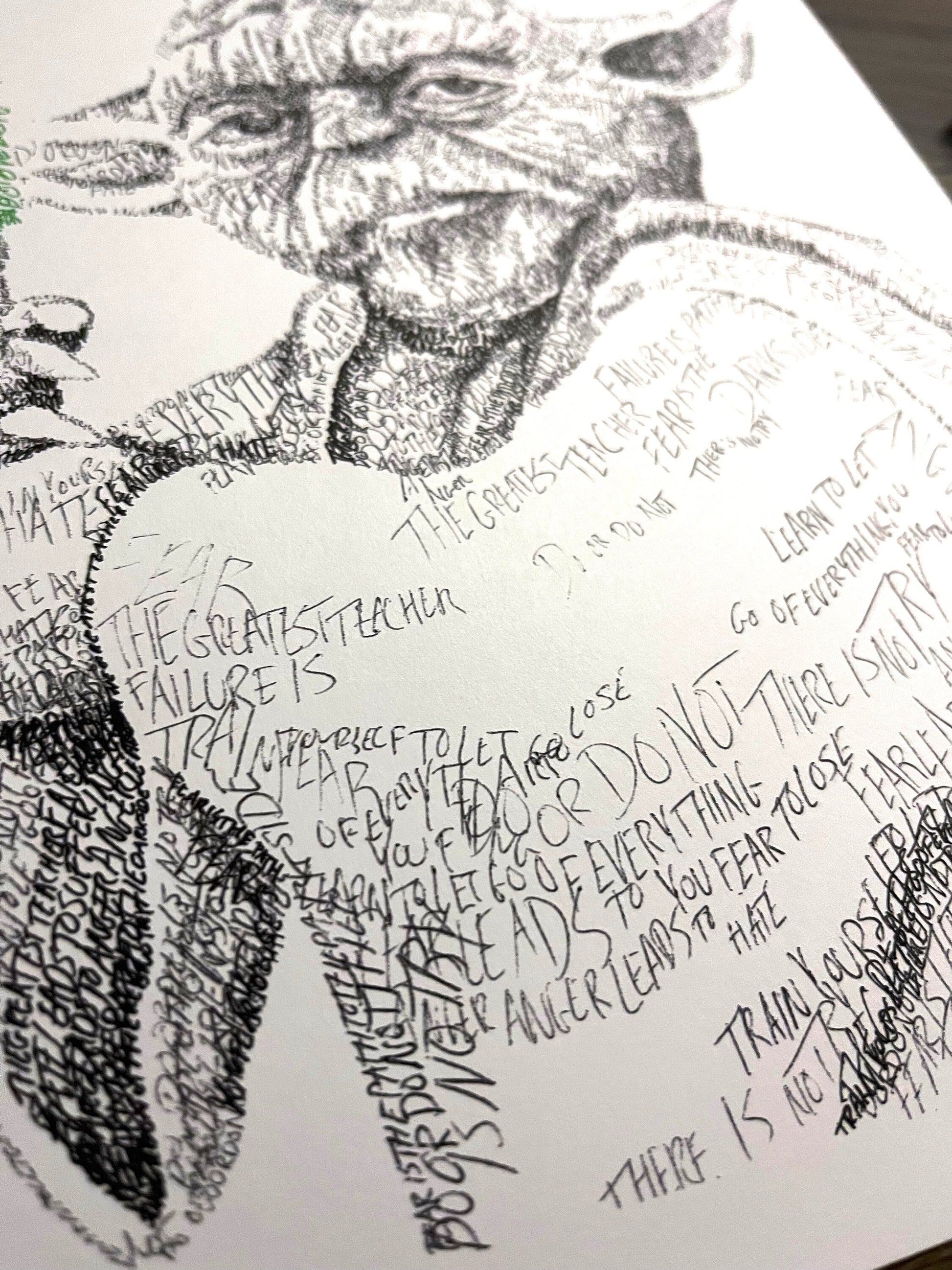 The Wise Master Word Art Portrait Print