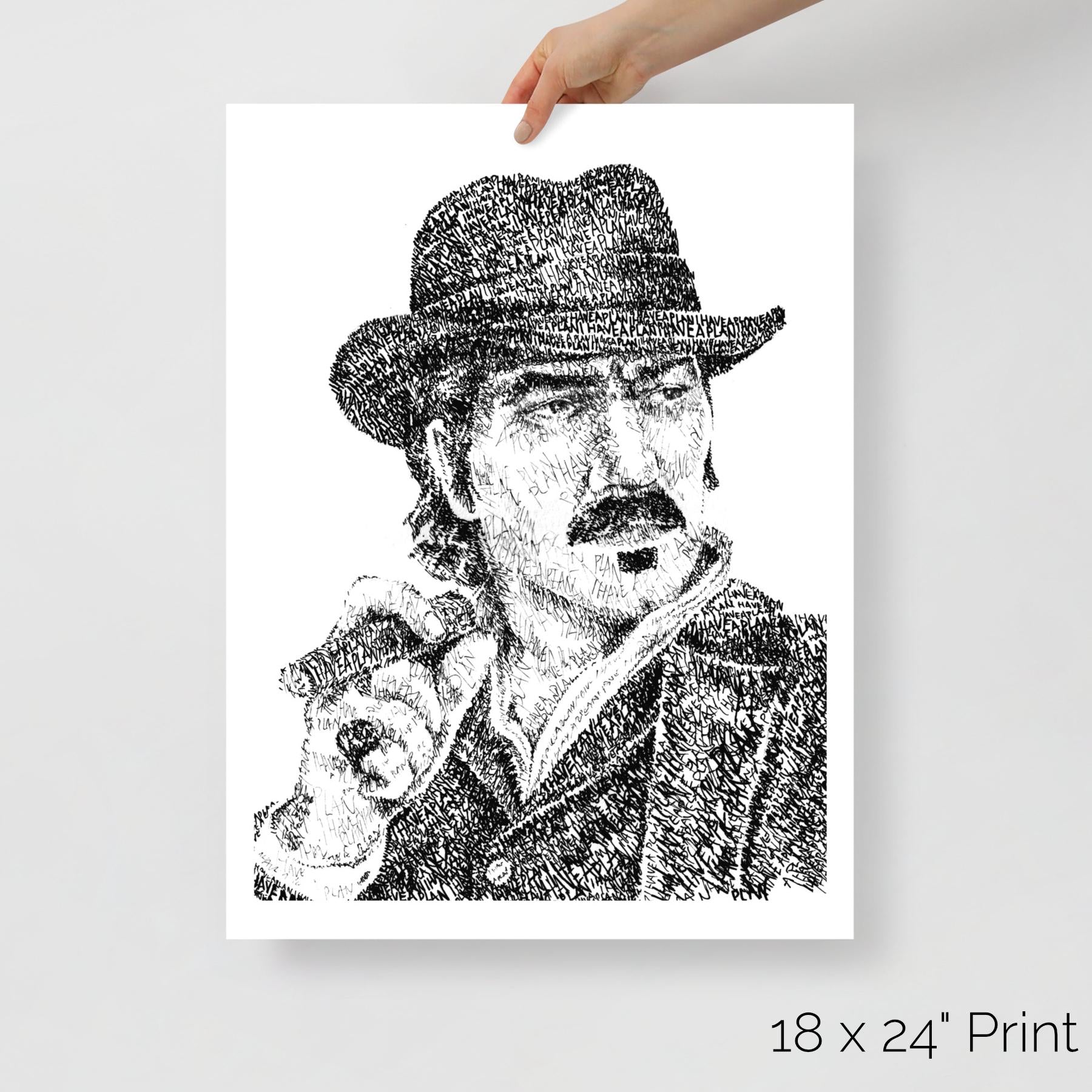 Dutch Word Art Portrait Print