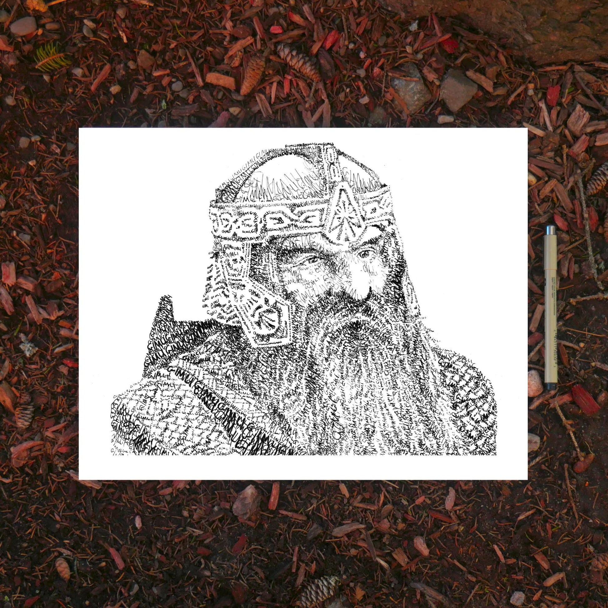 The Dwarf Word Art Portrait Print