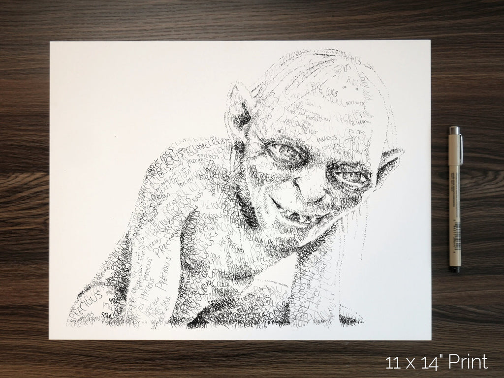 My Precious Word Art Portrait Print