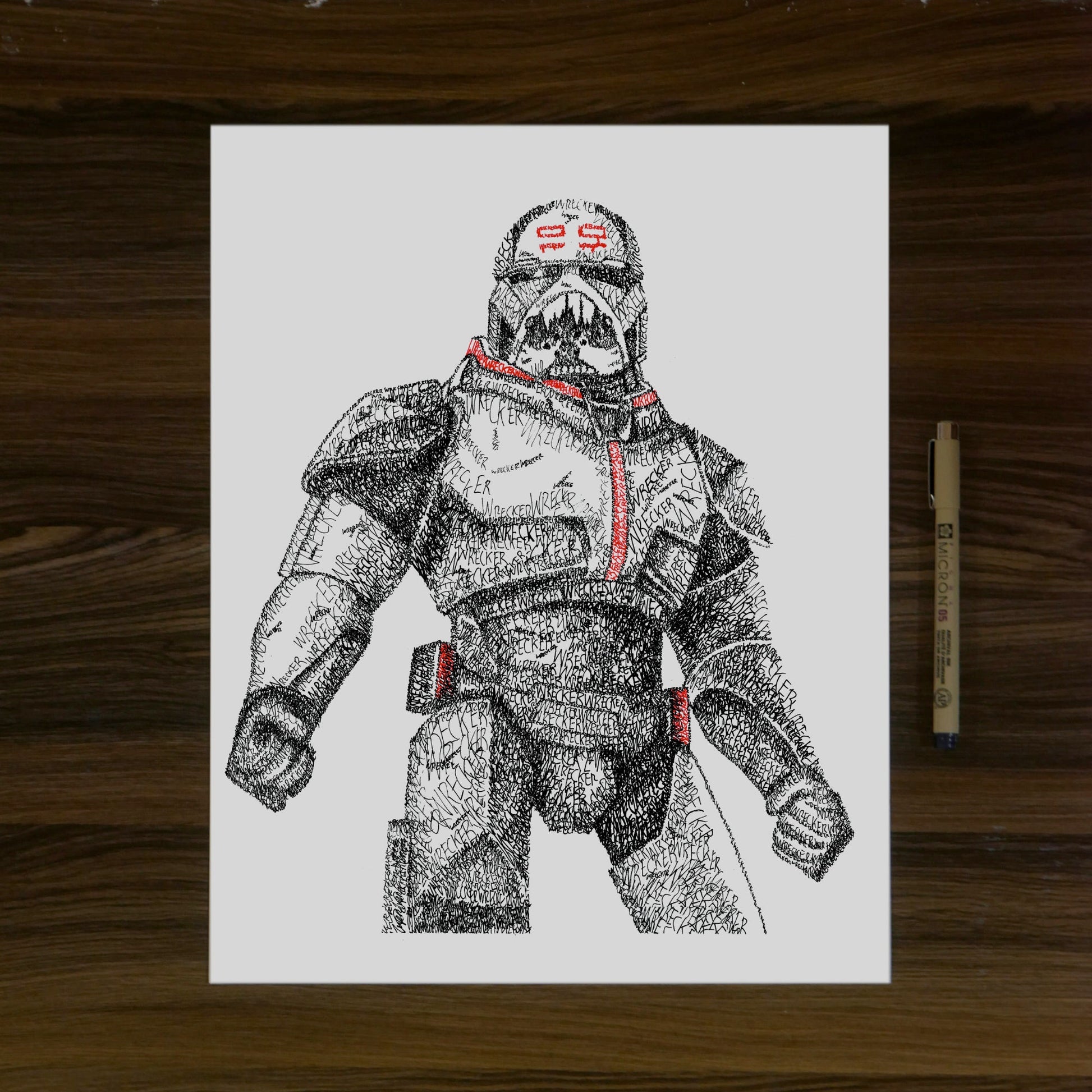 Clone Force Word Art Portrait Prints + FREE 99 Print