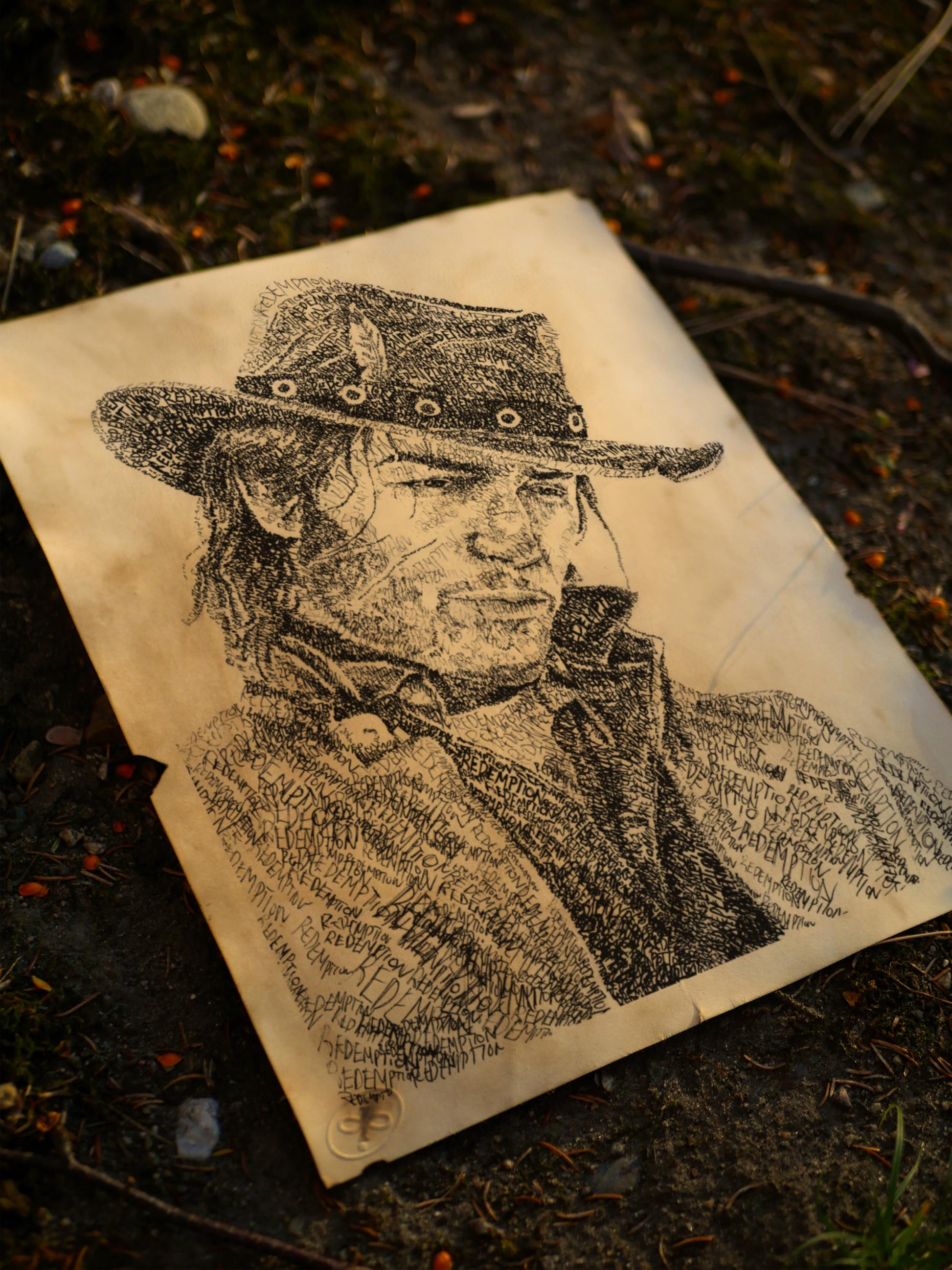 Redemption Word Art Portrait Print