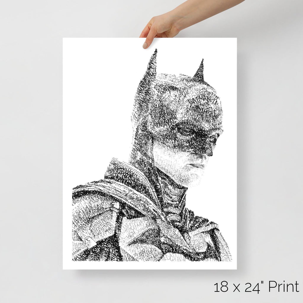 The Bat Word Art Portrait Print