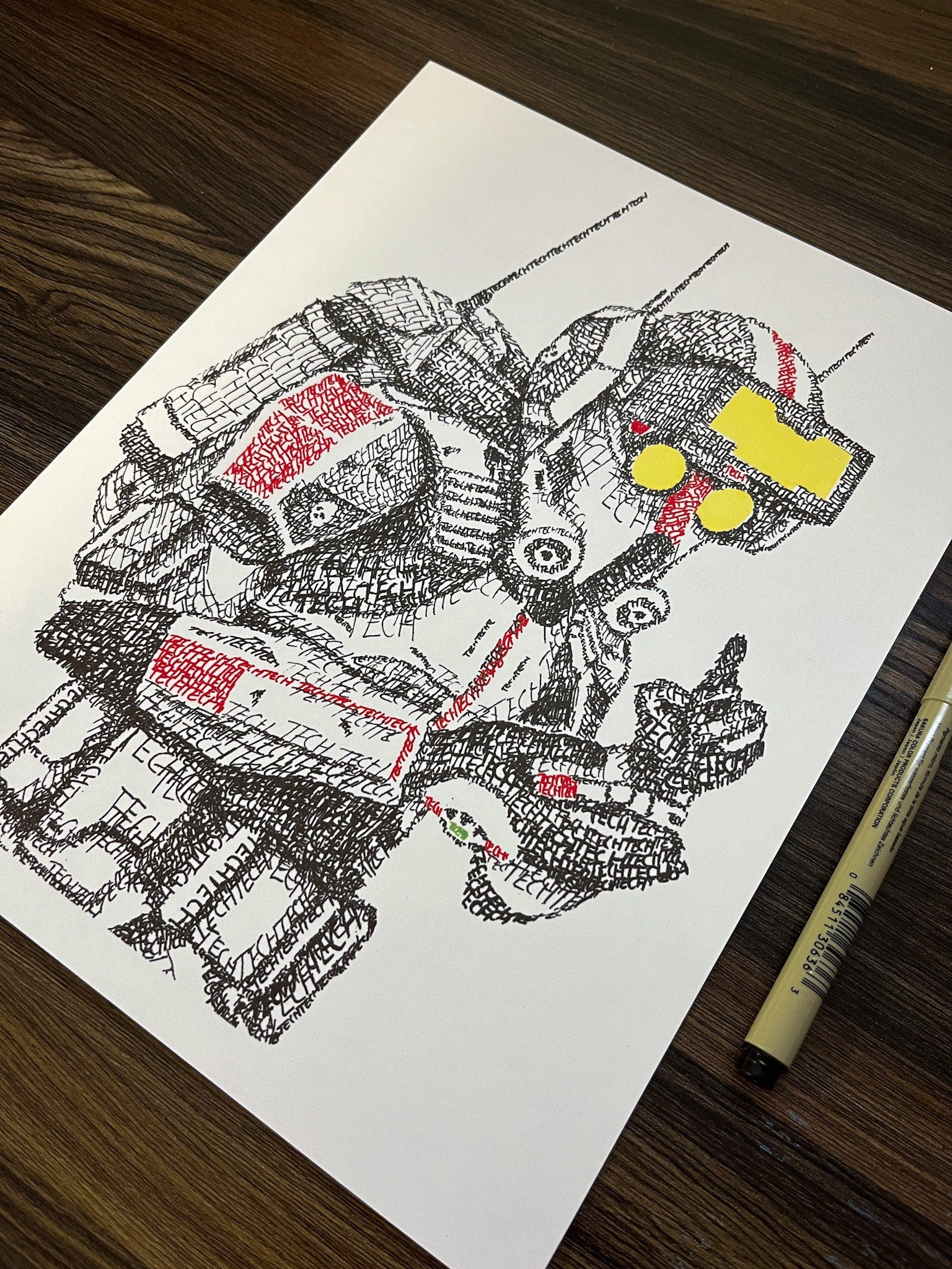 Tech Word Art Portrait Print | Clone Trooper Art