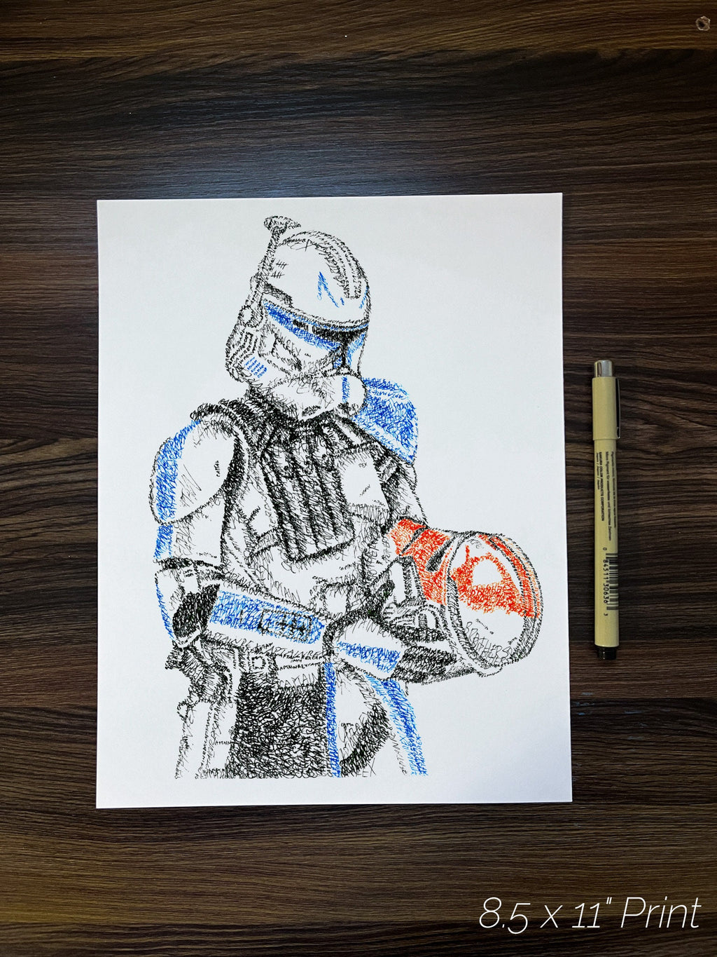 Captain Word Art Portrait Print