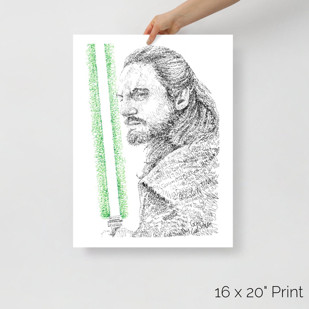 Jinn Word Art Portrait Print