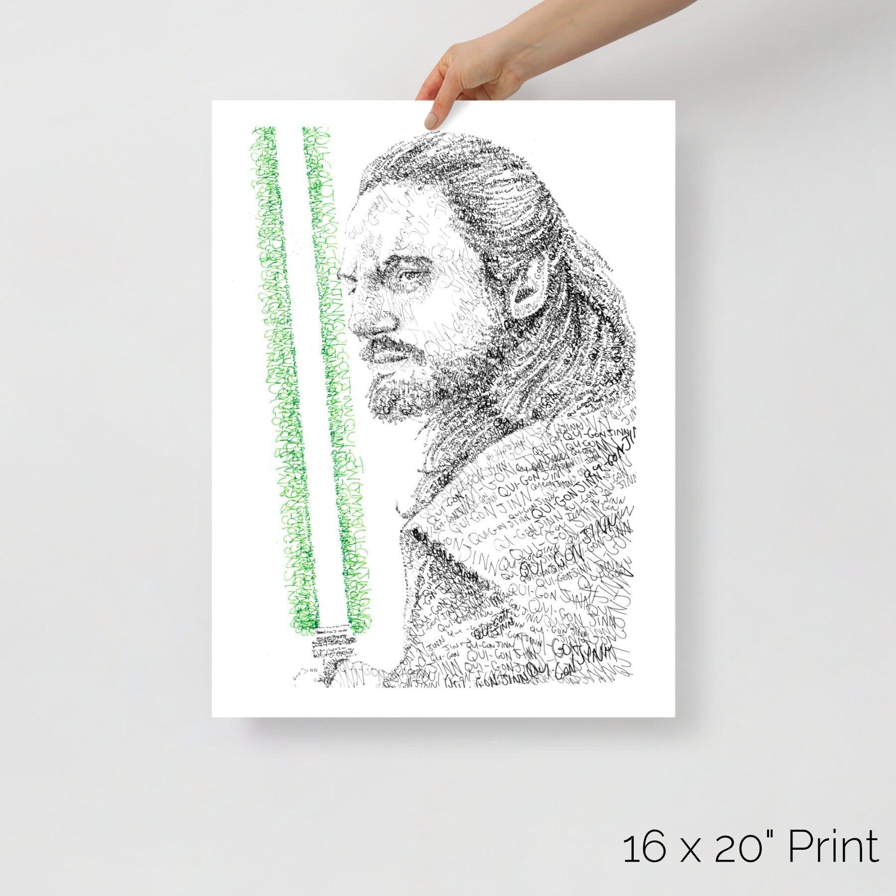 Jinn Word Art Portrait Print