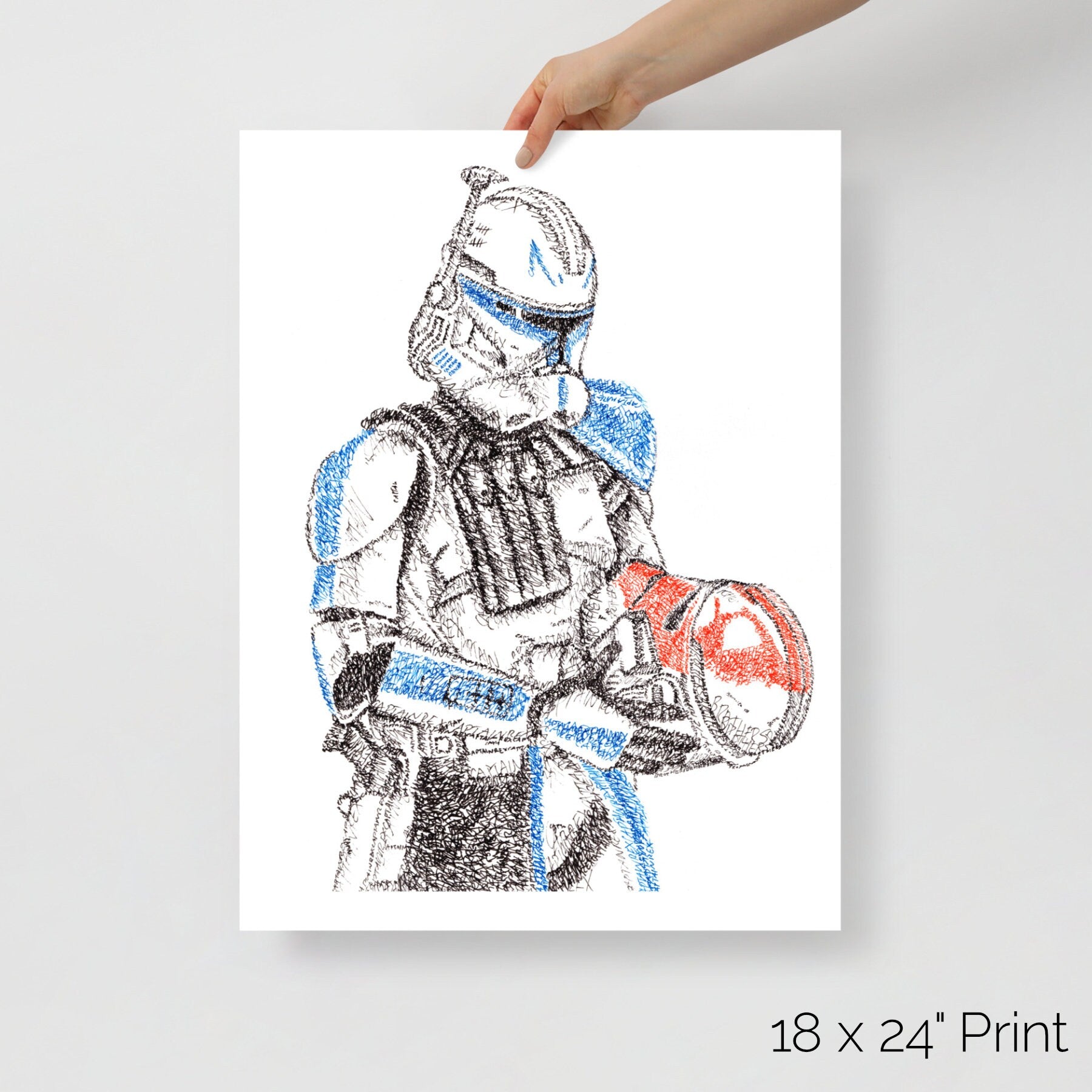 Captain Word Art Portrait Print