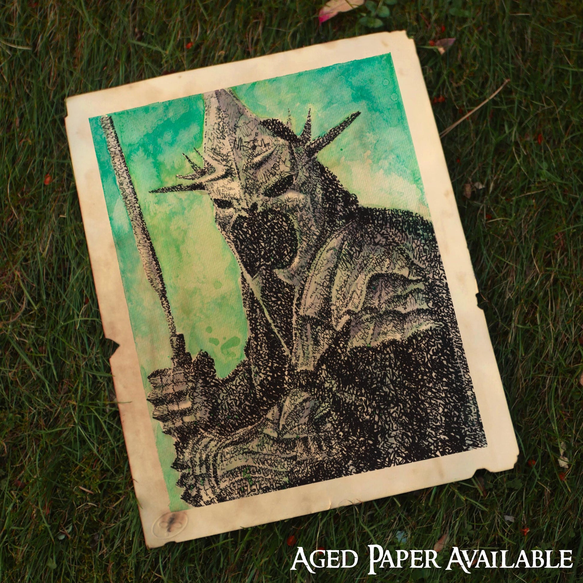 LOTR Watercolor Word Art Portrait Print