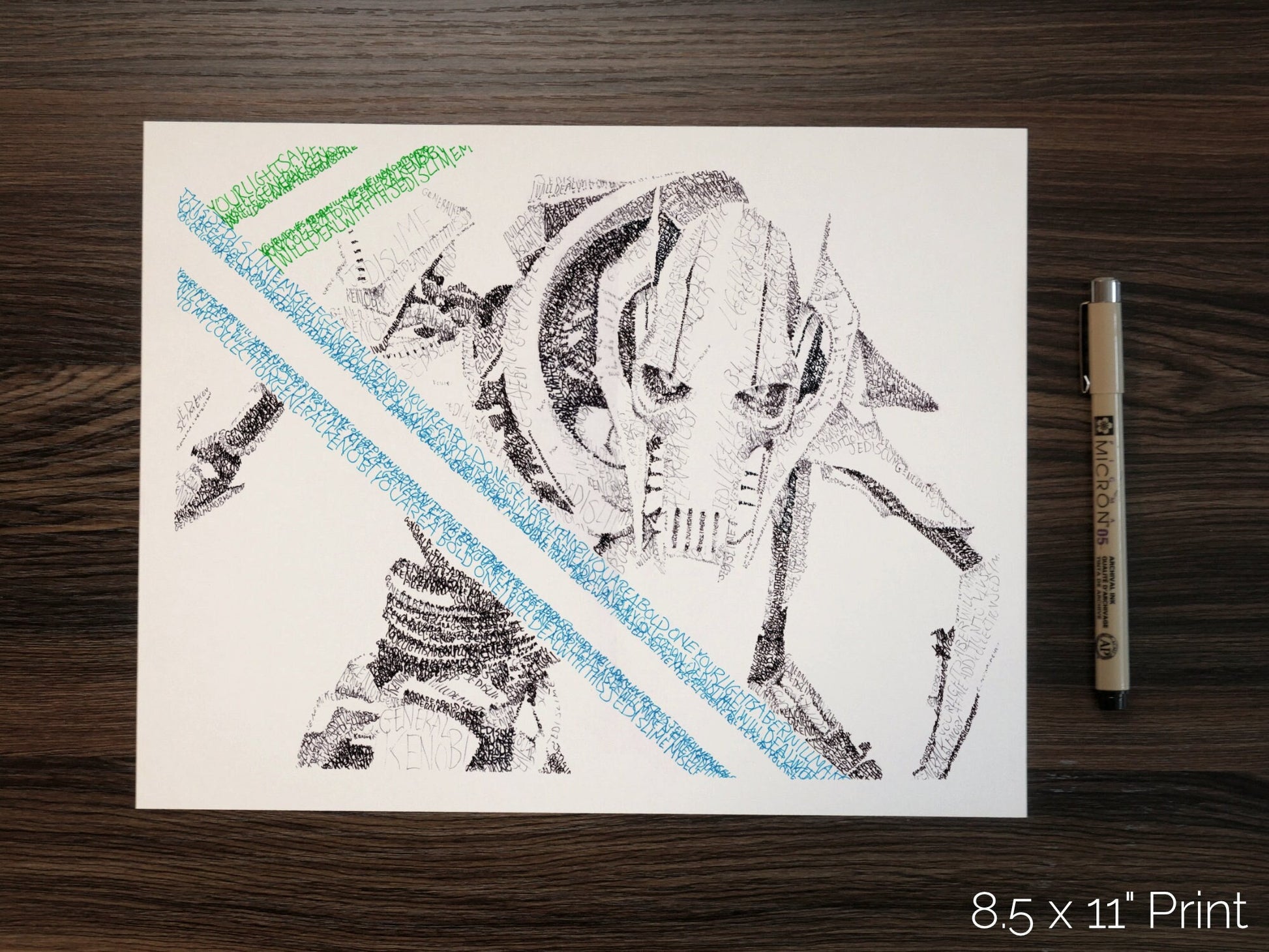 The General Word Art Portrait Print