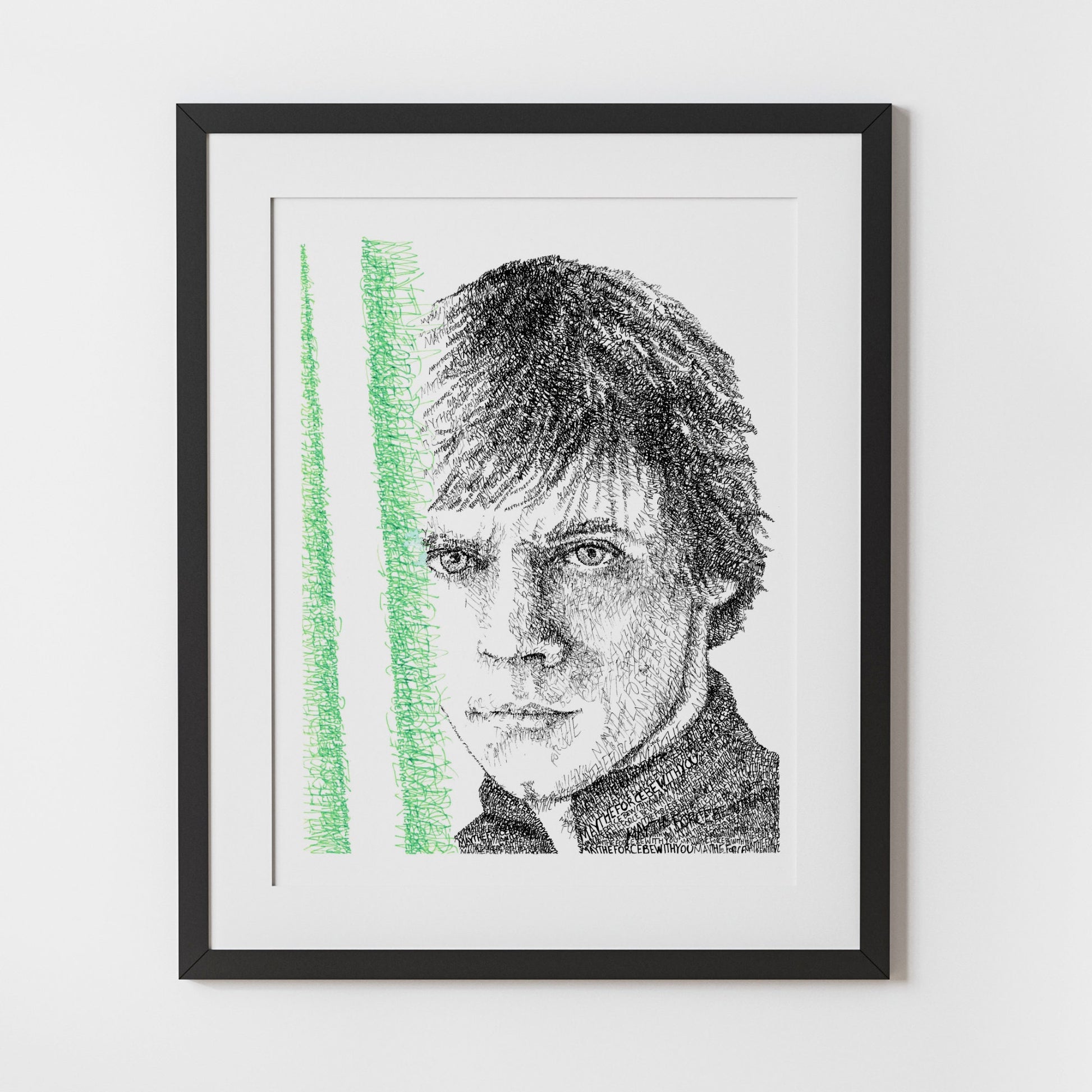The Force Word Art Portrait Print