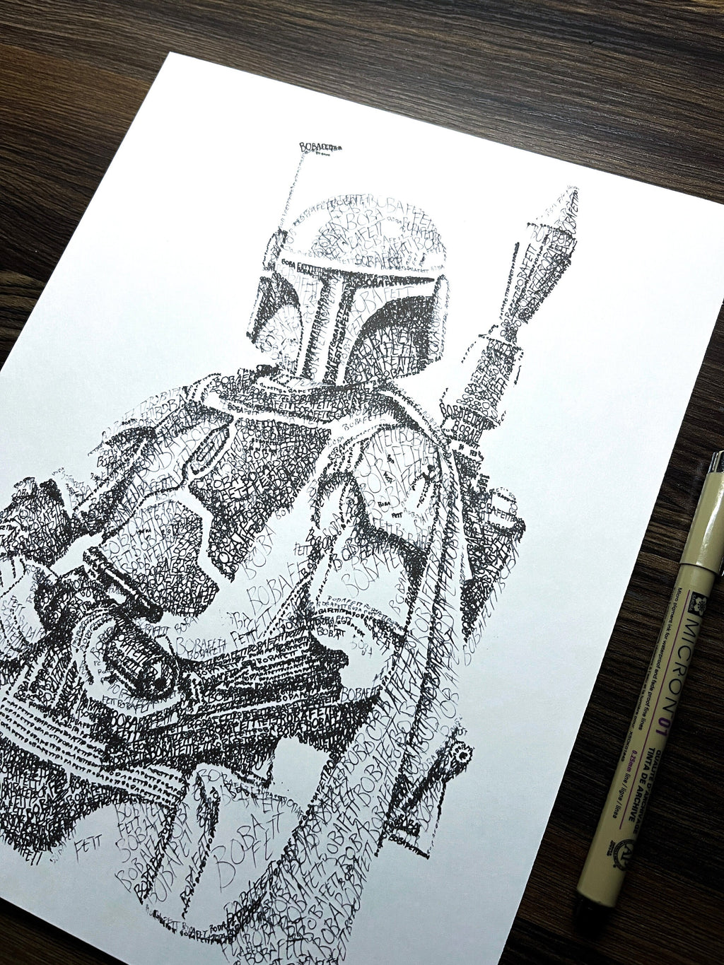 The Bounty Hunter Word Art Portrait Print