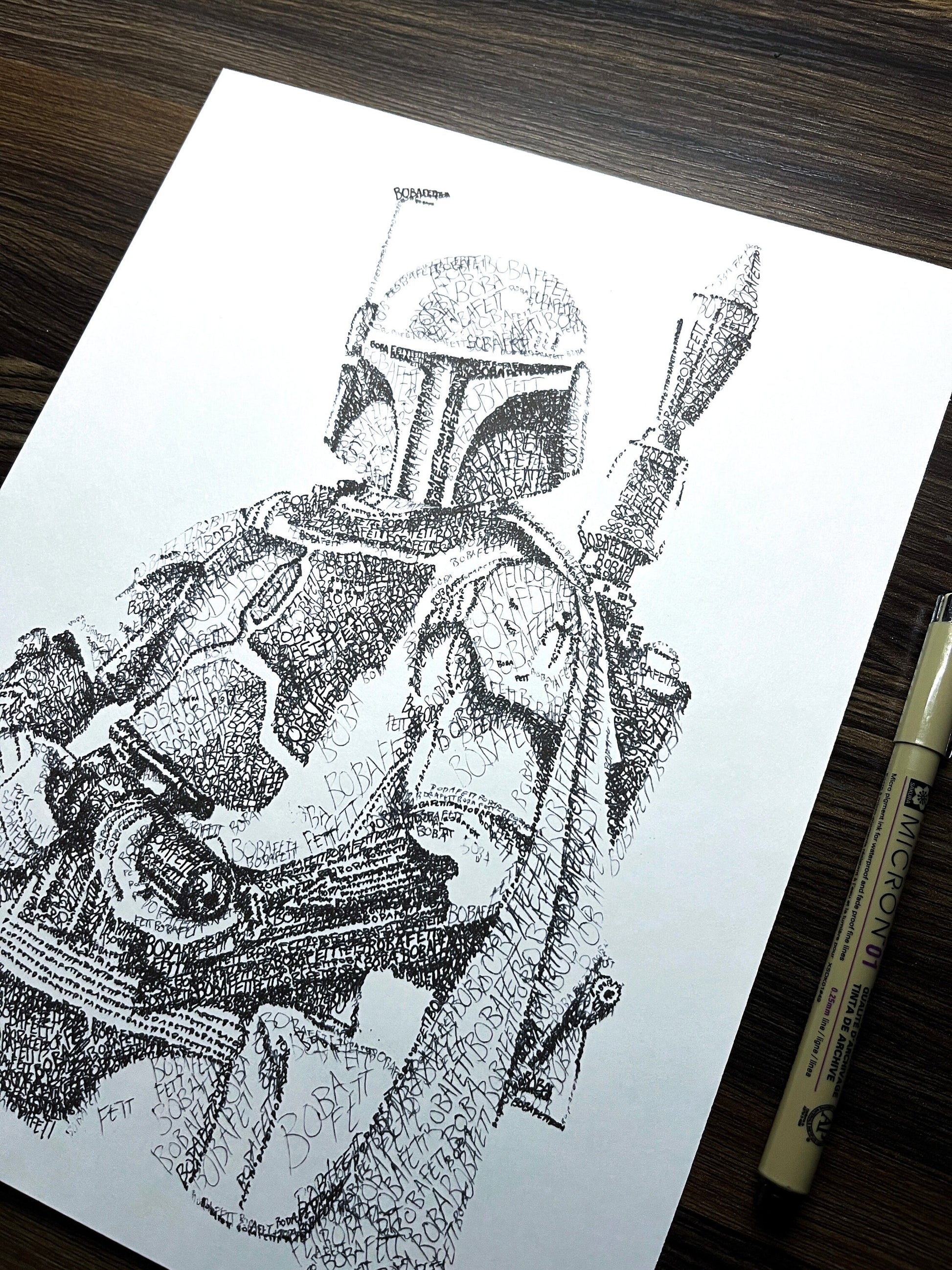 The Bounty Hunter Word Art Portrait Print