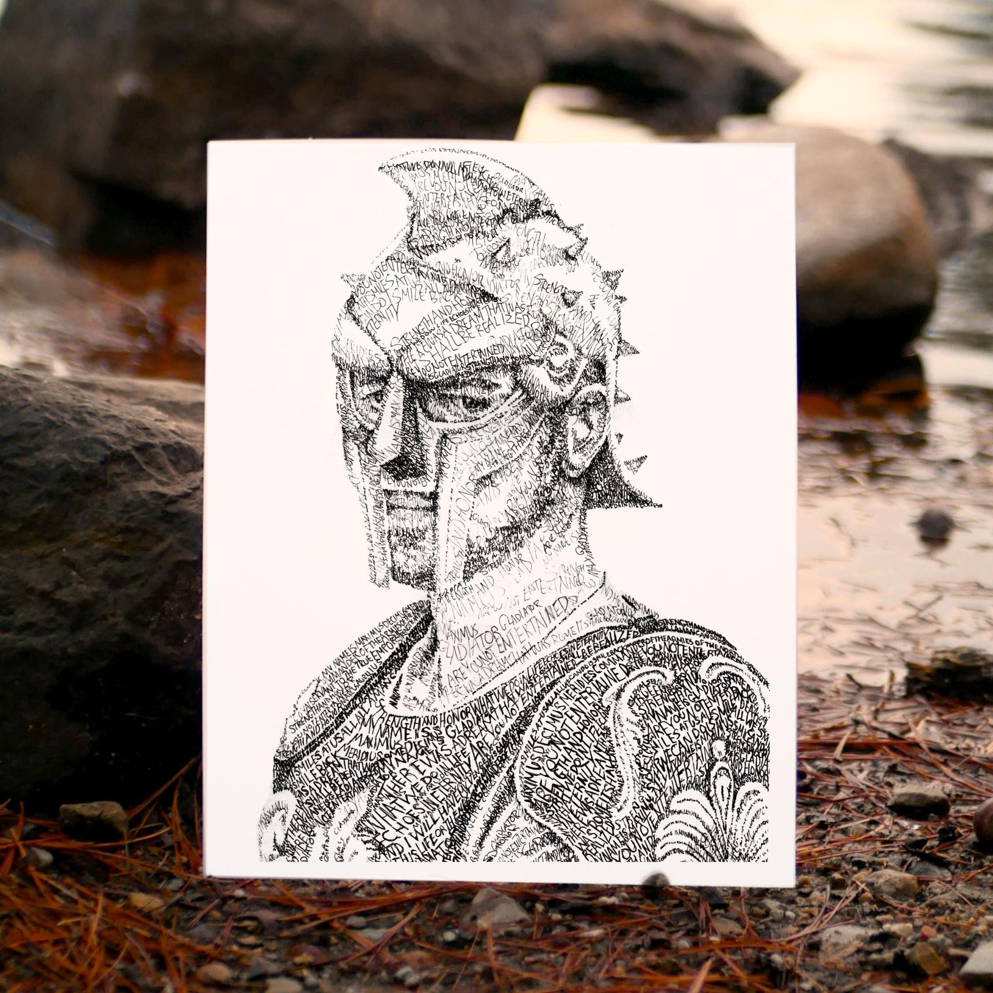 Gladiator Word Art Portrait Print
