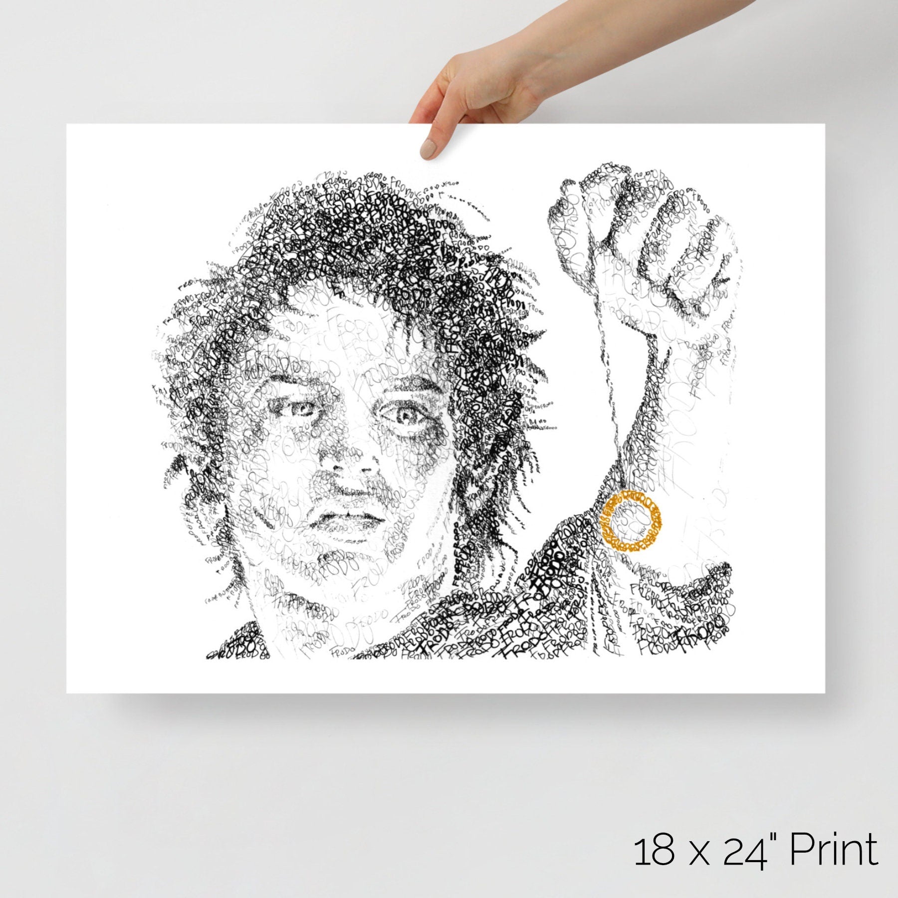 Ring Bearer Word Art Portrait Print