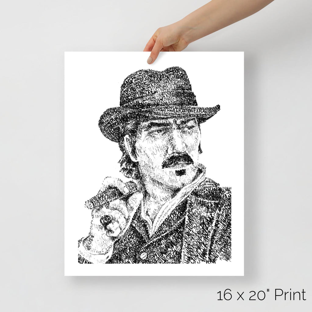 Dutch Word Art Portrait Print