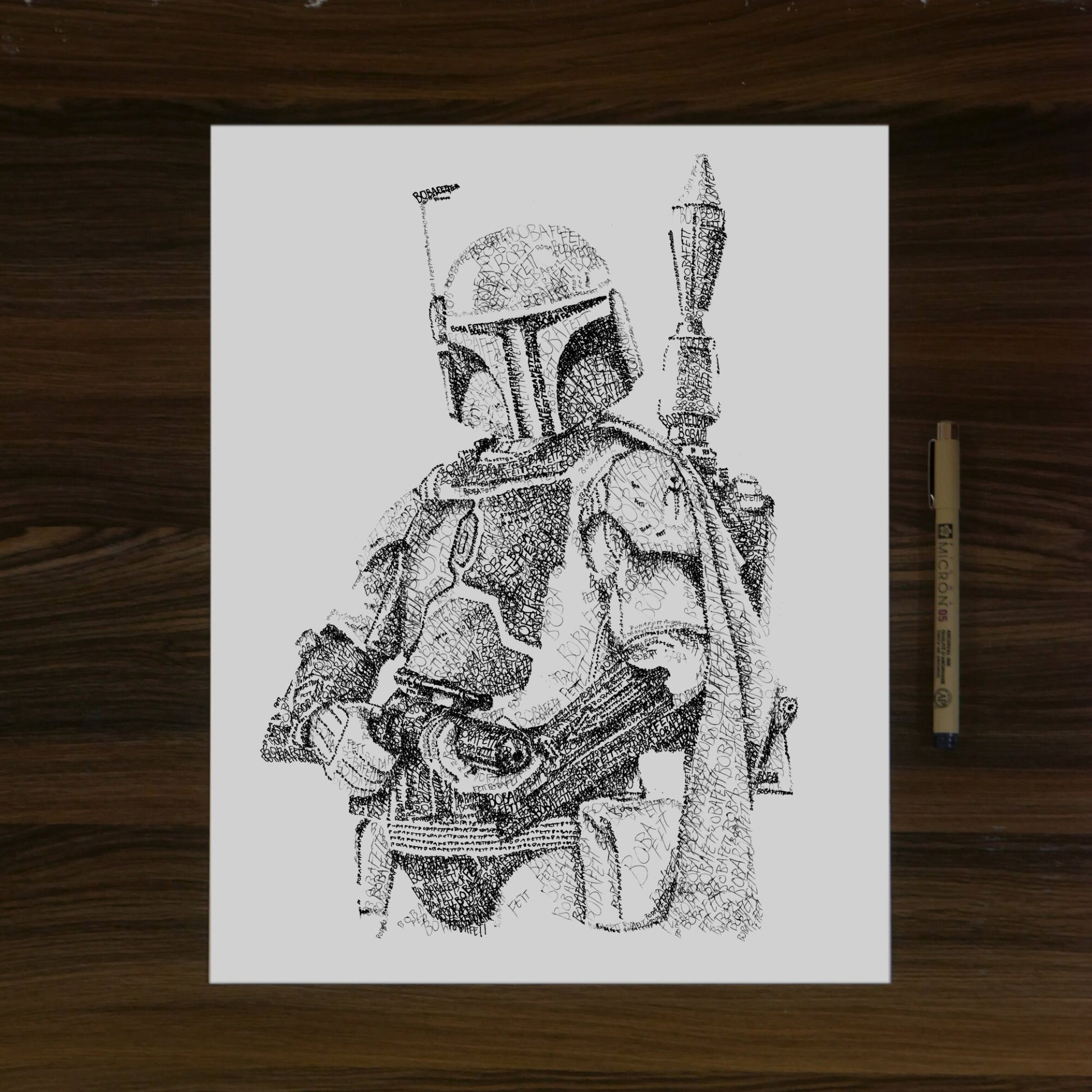 The Bounty Hunter Word Art Portrait Print