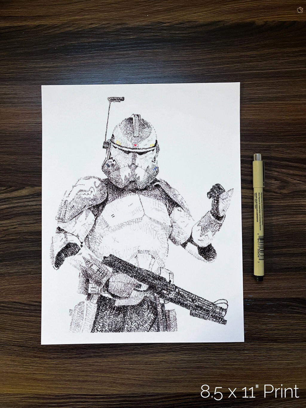 The Wolffe Word Art Portrait Print