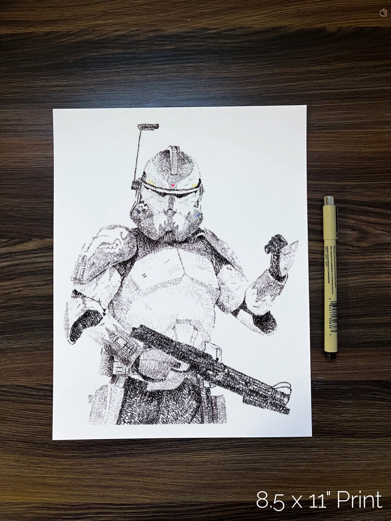 The Wolffe Word Art Portrait Print