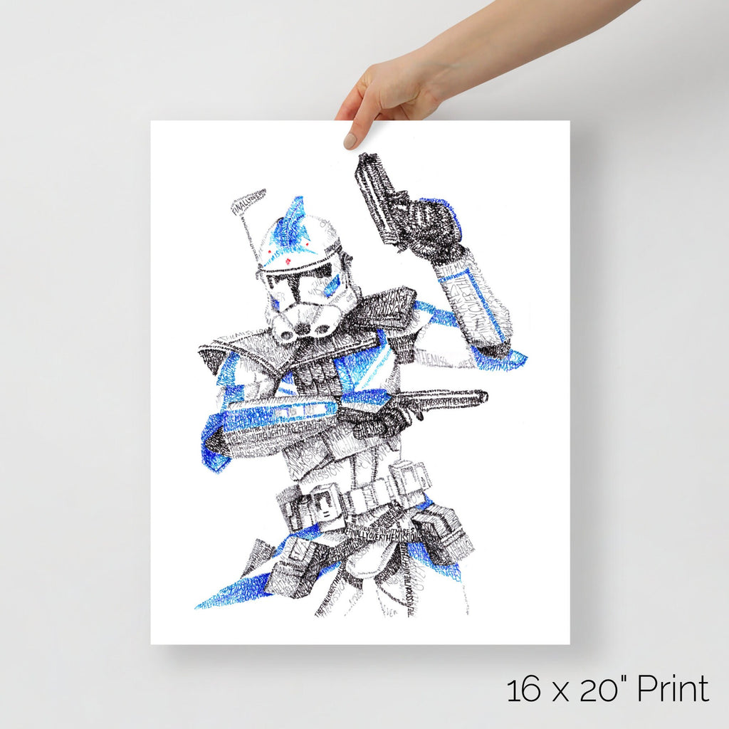 Arc Trooper Word Art Portrait Print