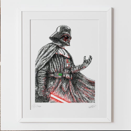 Dark Lord Word Art Portrait Print