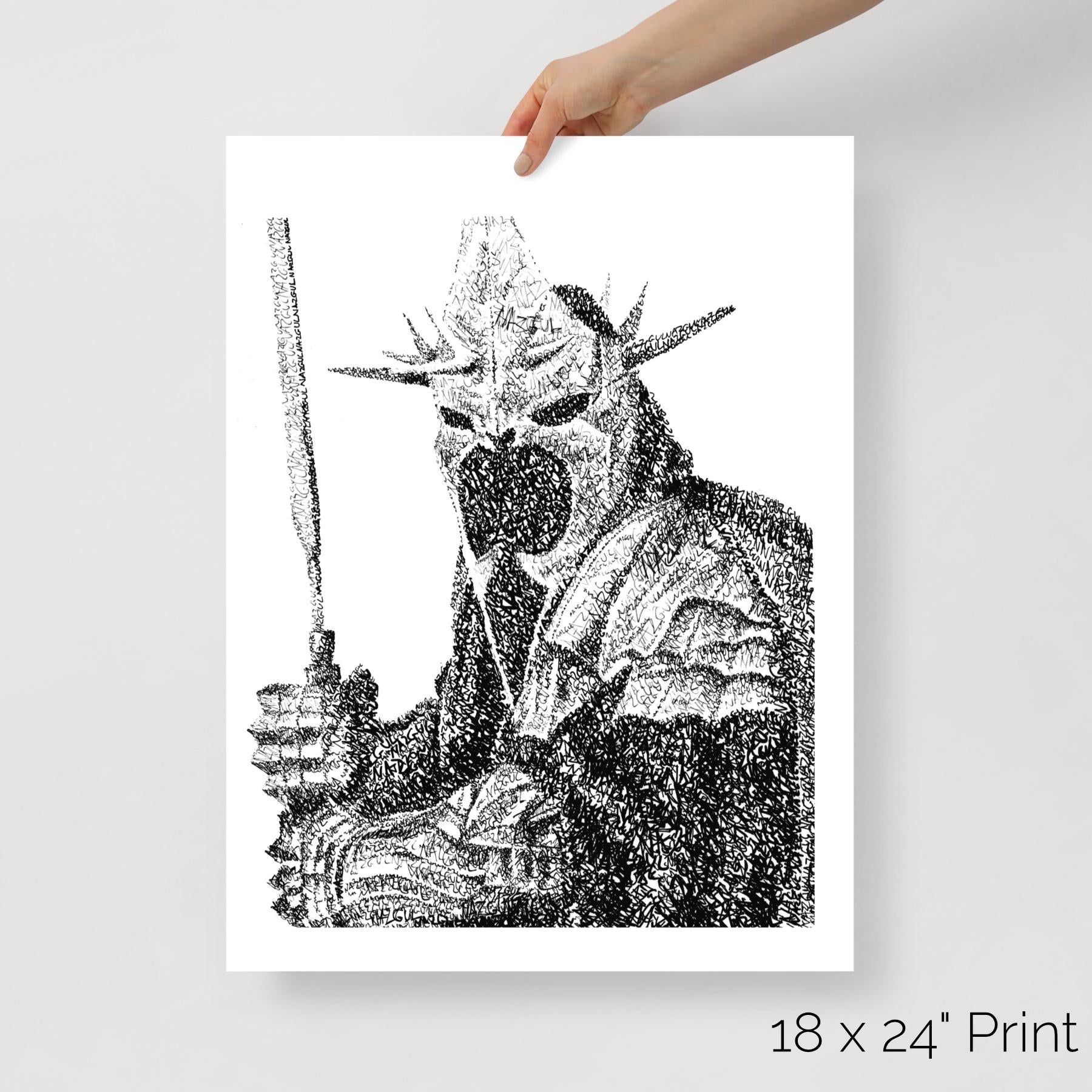 The Witch King Word Art Portrait Print